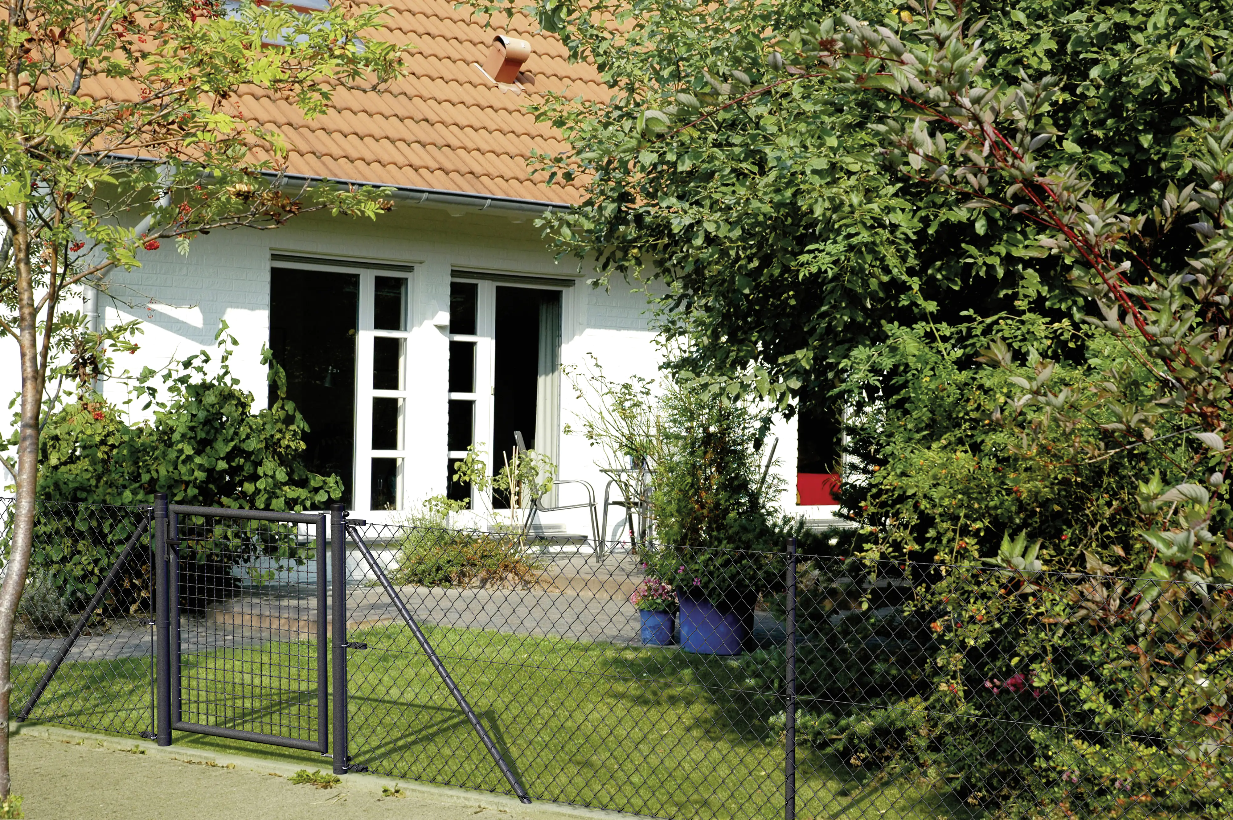 Alberts Wellengitter-Einzeltor 100 x 100 cm anthrazit