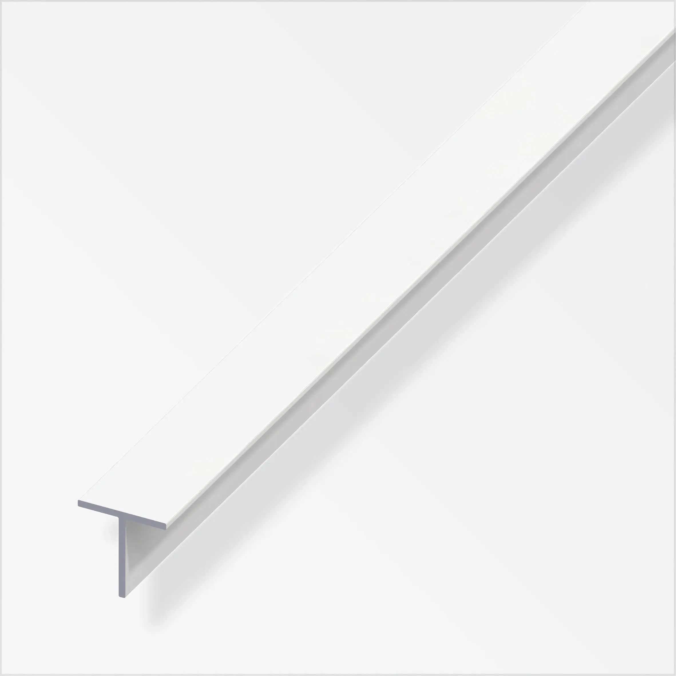 alfer Quadrat-T 1 m, 7.5 x 1 mm PVC (Kunststoff) glatt weiss