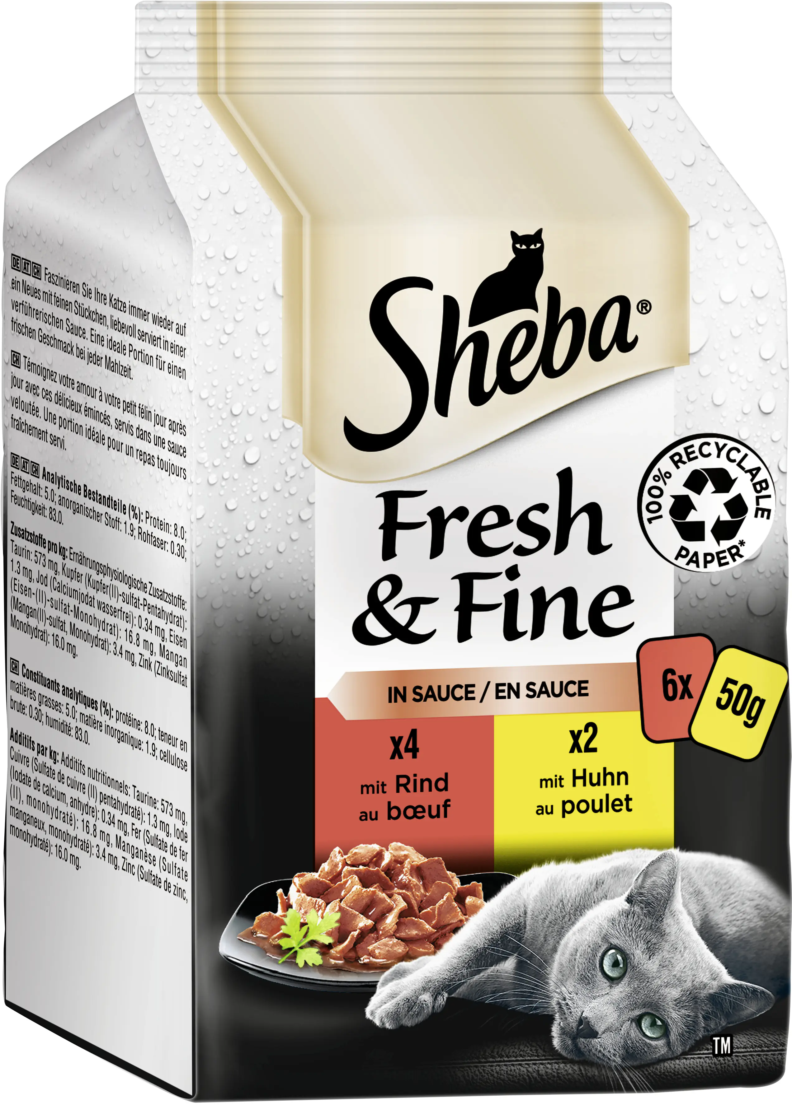 Sheba Multipack Fresh & Fine in Sauce Feine Vielfalt 6x 6x50 g