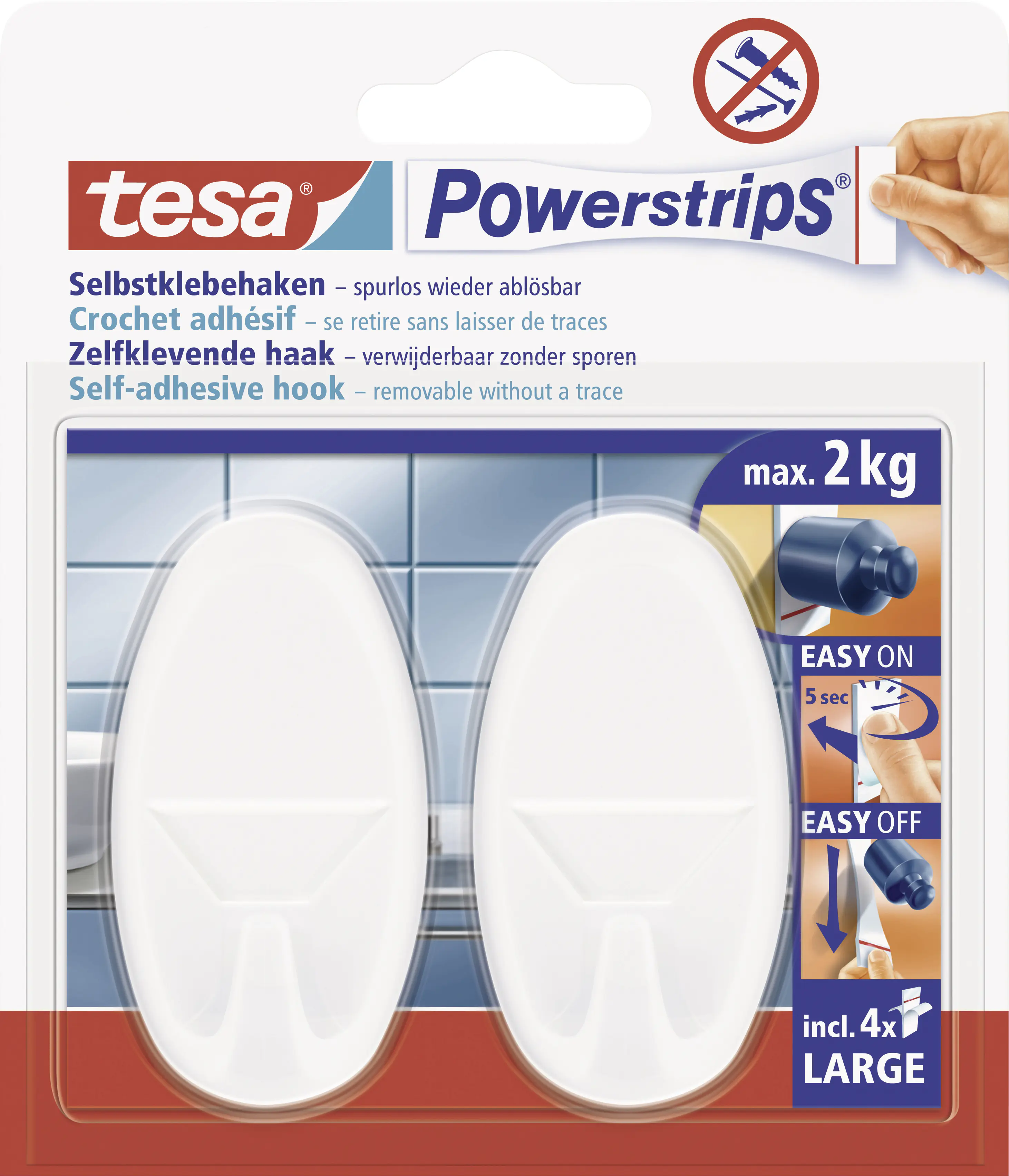 tesa Haken Powerstrip Large oval
