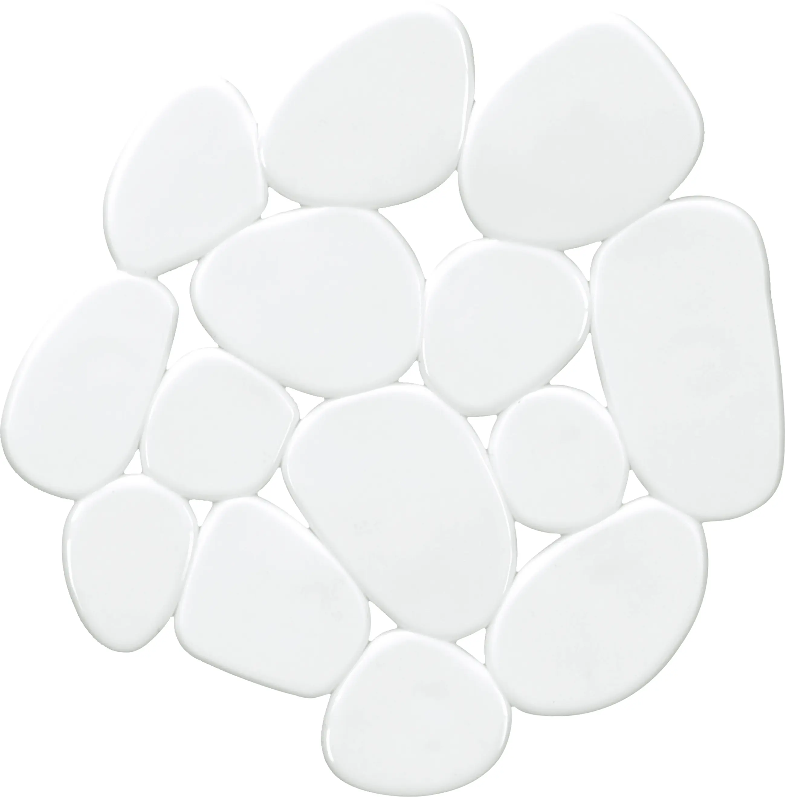 Kleine Wolke Badewanne antirutschmatte Mini Sassolino weiß 6-teilig 