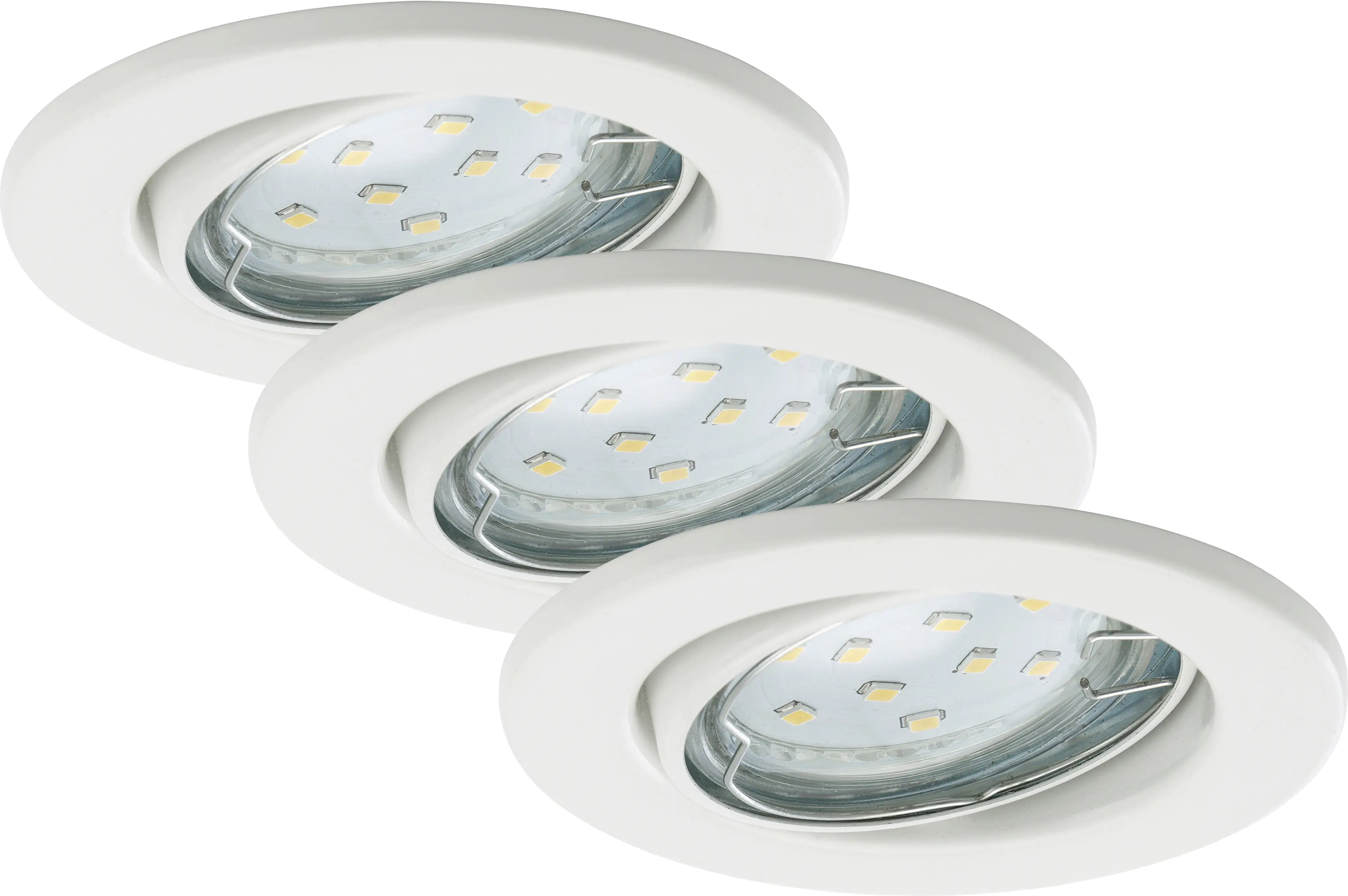 Briloner LED-Einbauleuchten GU10 Set 3 flg 3 x 3W, 250lm weiss