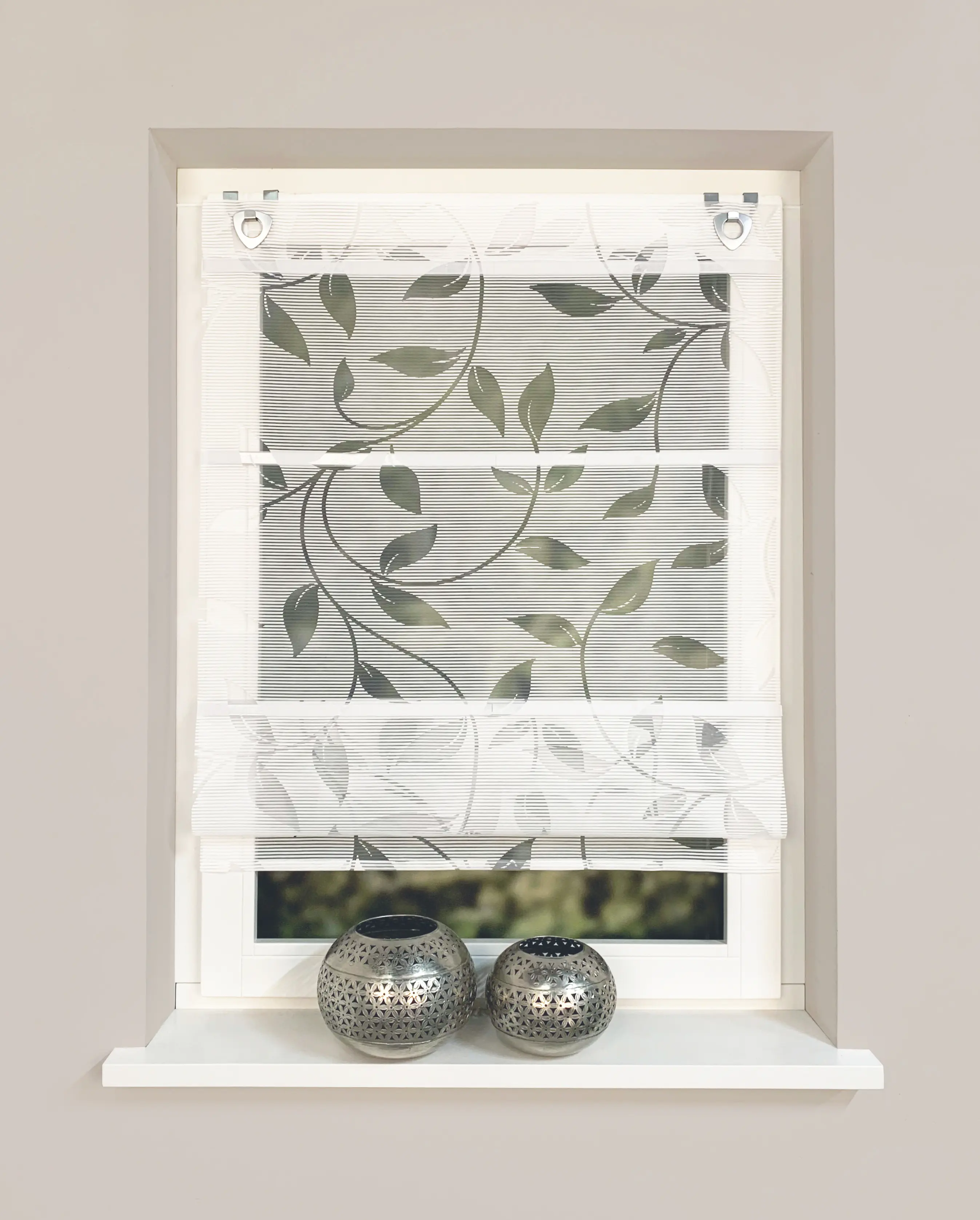 Home Wohnideen Magnetrollo Bambus 130 x 45 cm weiß