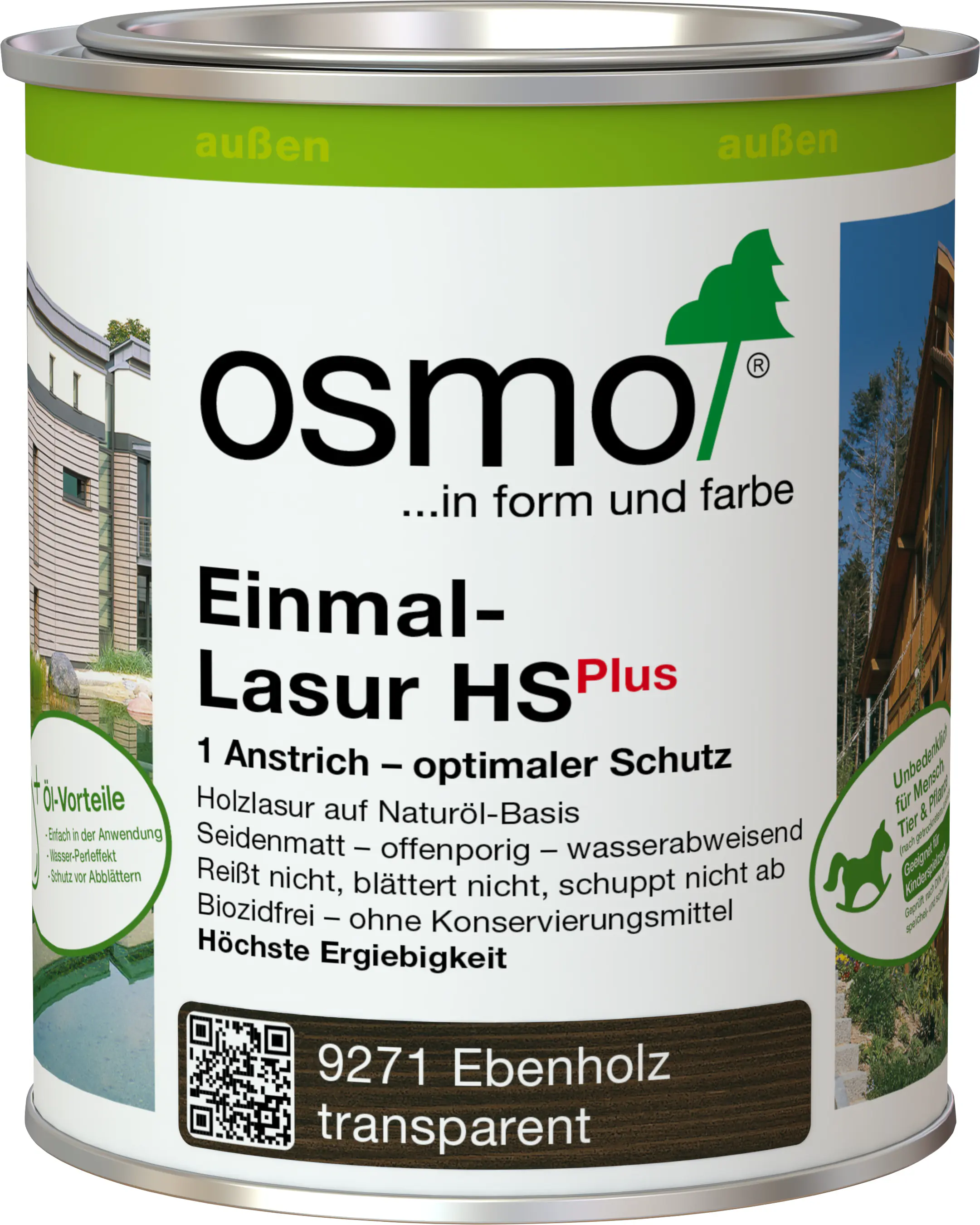Osmo Einmal-Lasur HS Plus 750 ml ebenholz