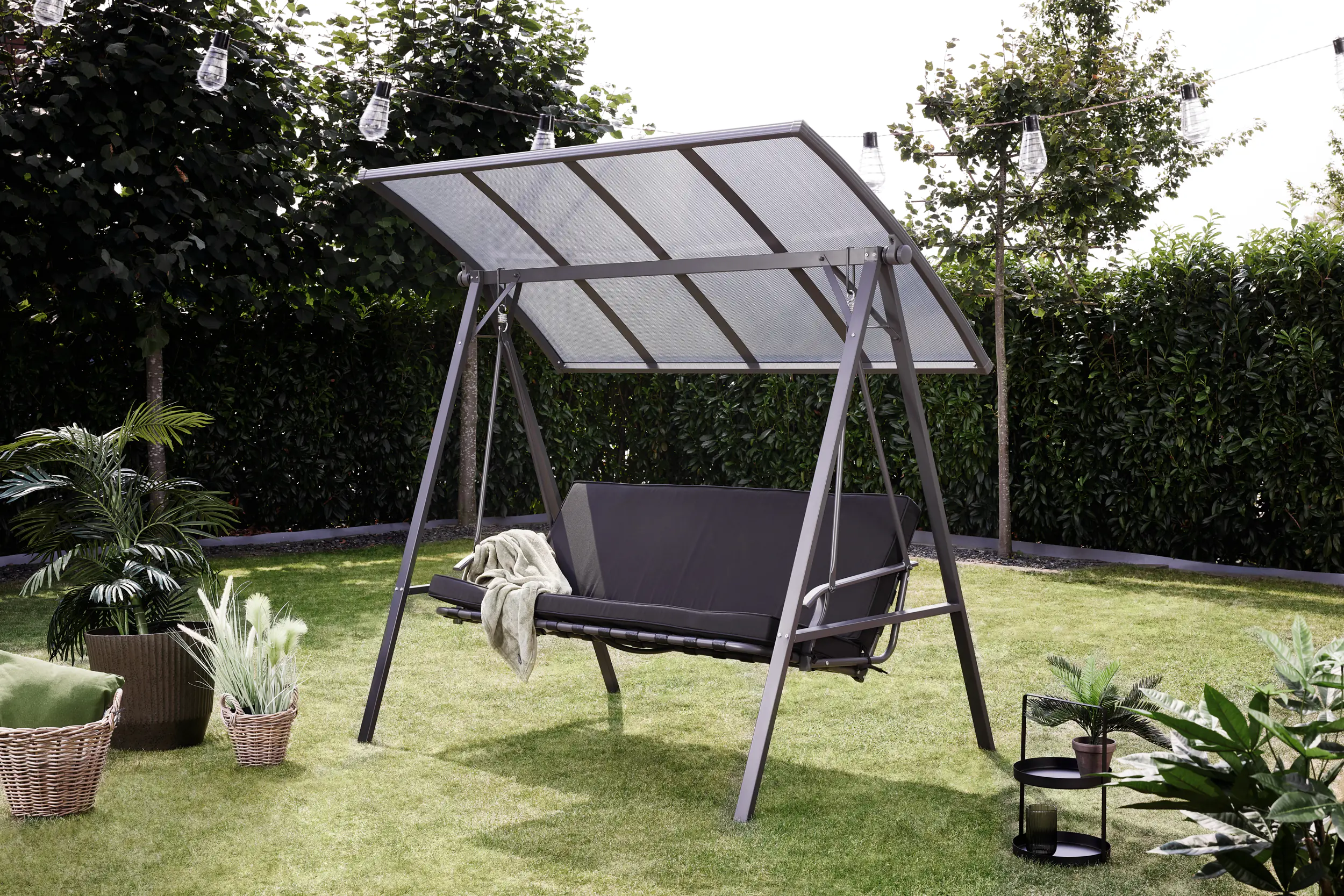 Primaster Hollywoodschaukel Madeira Stahl  Primaster Hollywoodschaukel Madeira Stahl