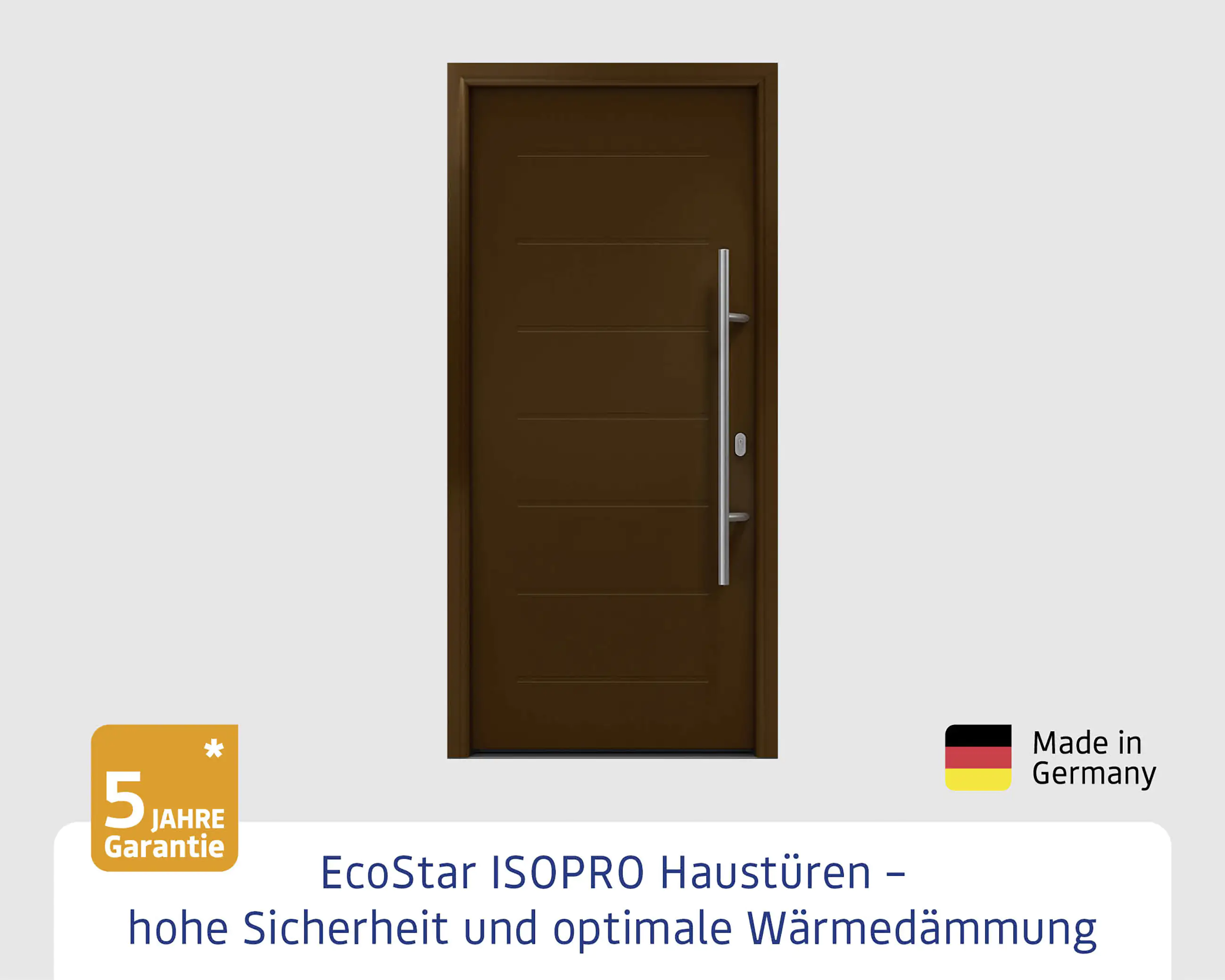 EcoStar Haustür ISOPRO IP 015 terrabraun 110 x 210 cm EcoStar Haustür ISOPRO IP 015 terrabraun 110 x 210 cm