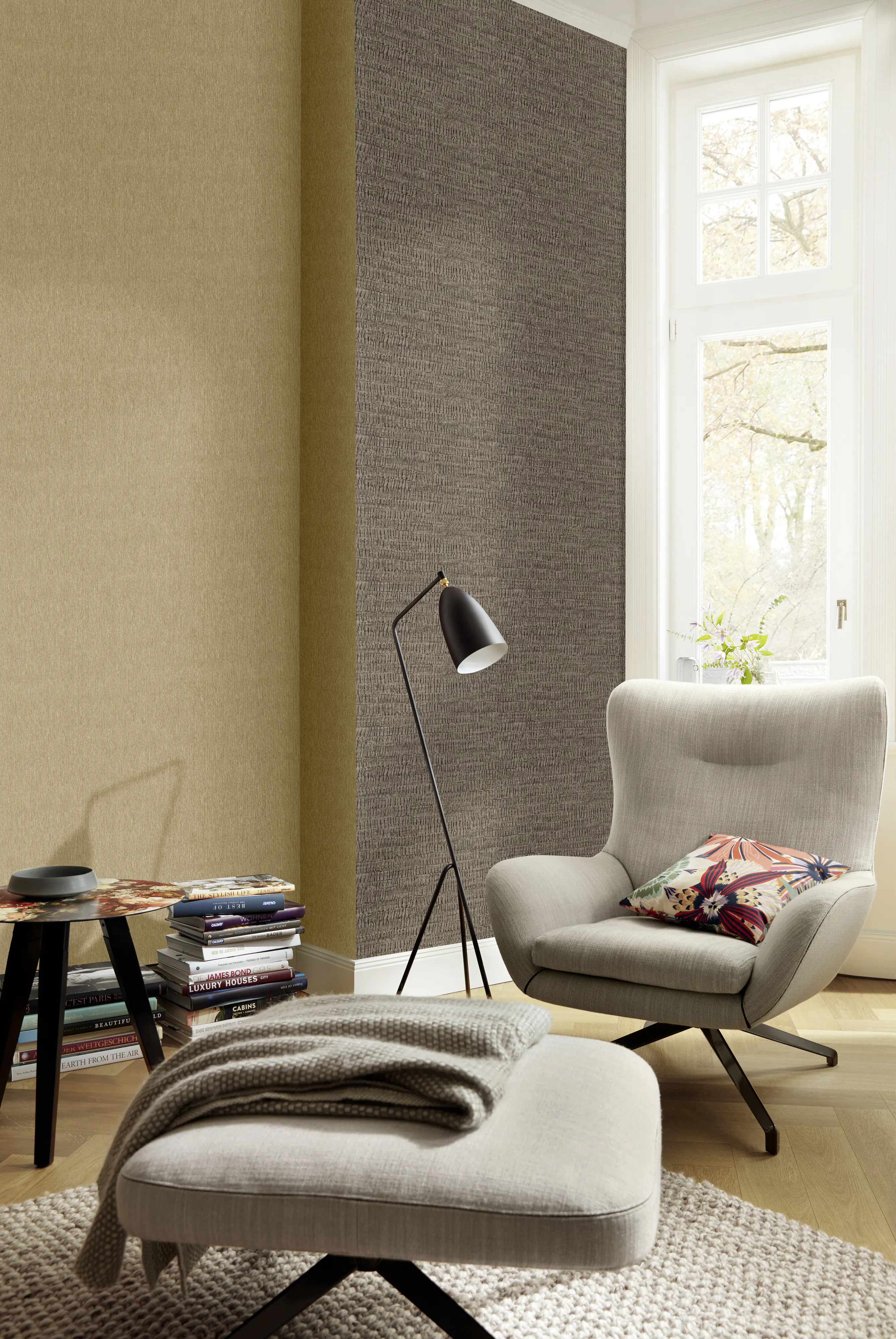 Rasch Vliestapete Uni Sky Lounge gold 10,05 x 0,53 m