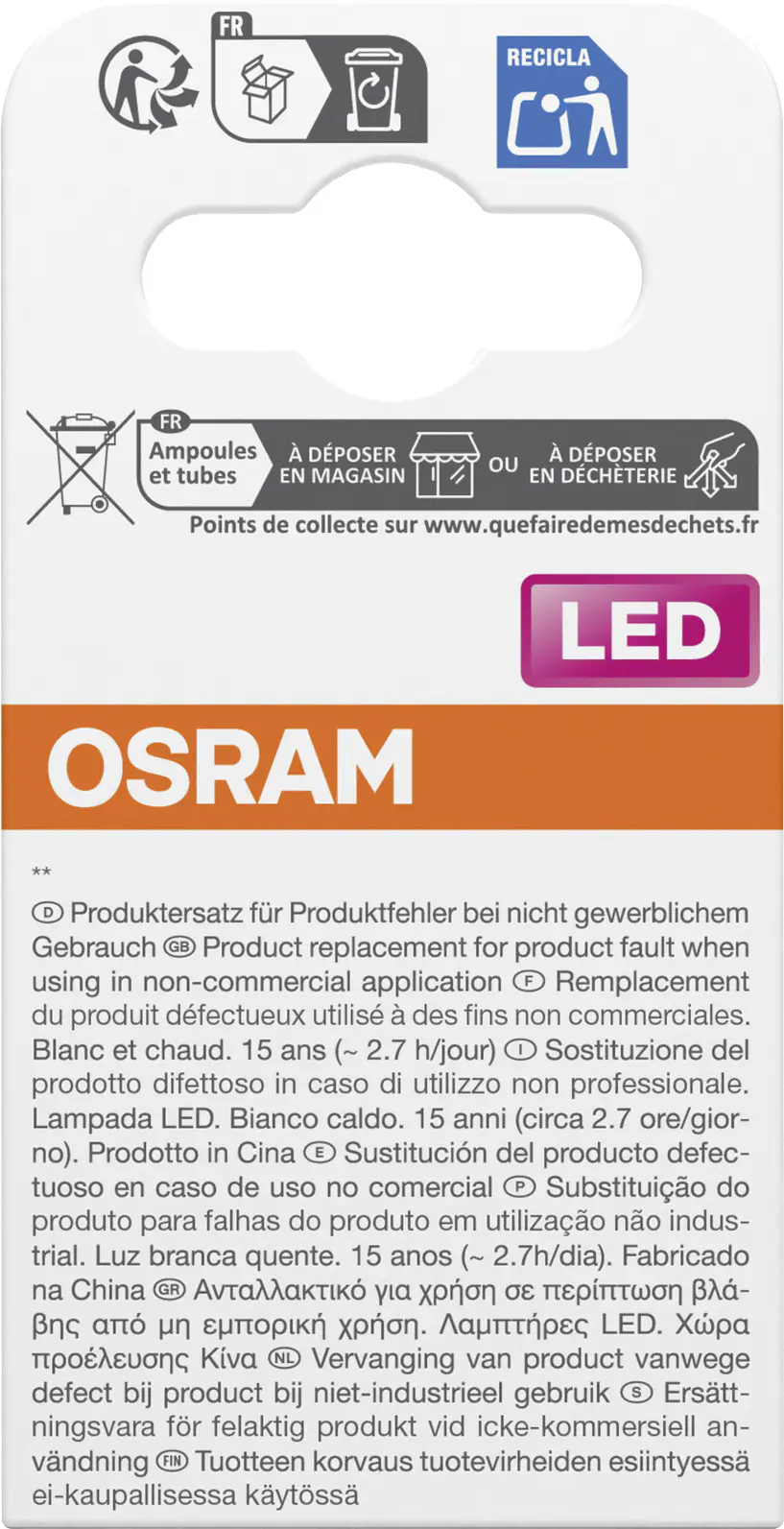 Osram LED-Reflektorleuchtmittel Star MR16 Ø 5 x 4 cm 2 W warmweiß