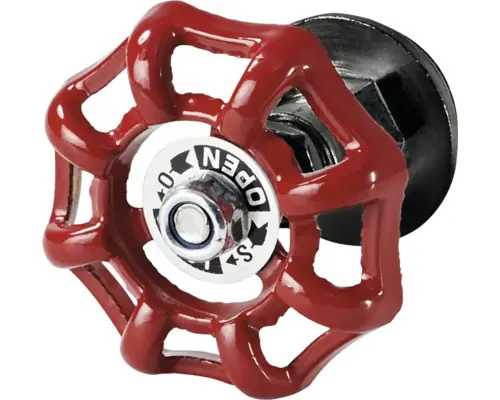 Dolle Absperrventil für Pipe-Regalsystem 20 mm (3/4") rot/schwarz