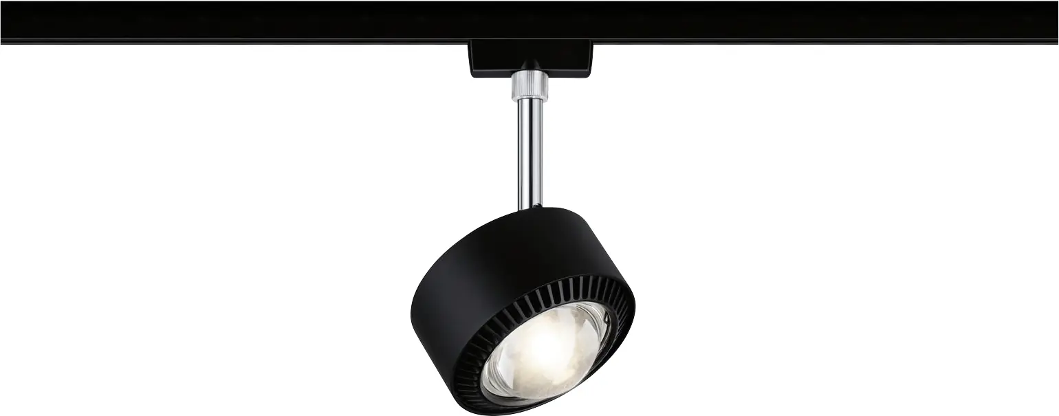 Paulmann URail LED Schienenspot Aldan schwarz-matt Ø 9,8 cm dimmbar