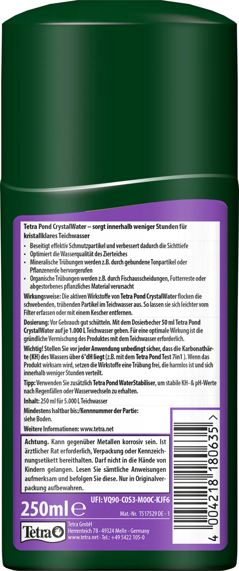 Tetra Pond Crystal Water 250 ml