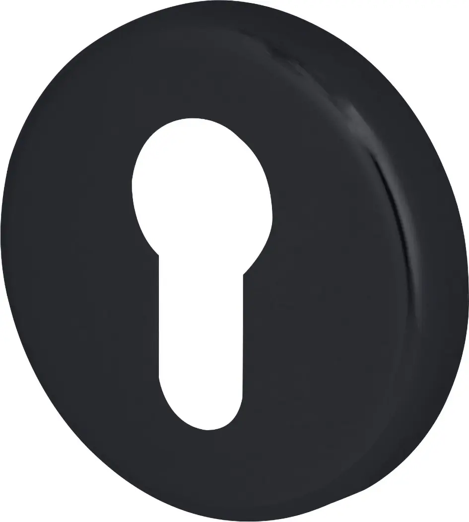 Alpertec Drückerrosette Edelstahl schwarz lackiert Ø 52 mm 2 Stück