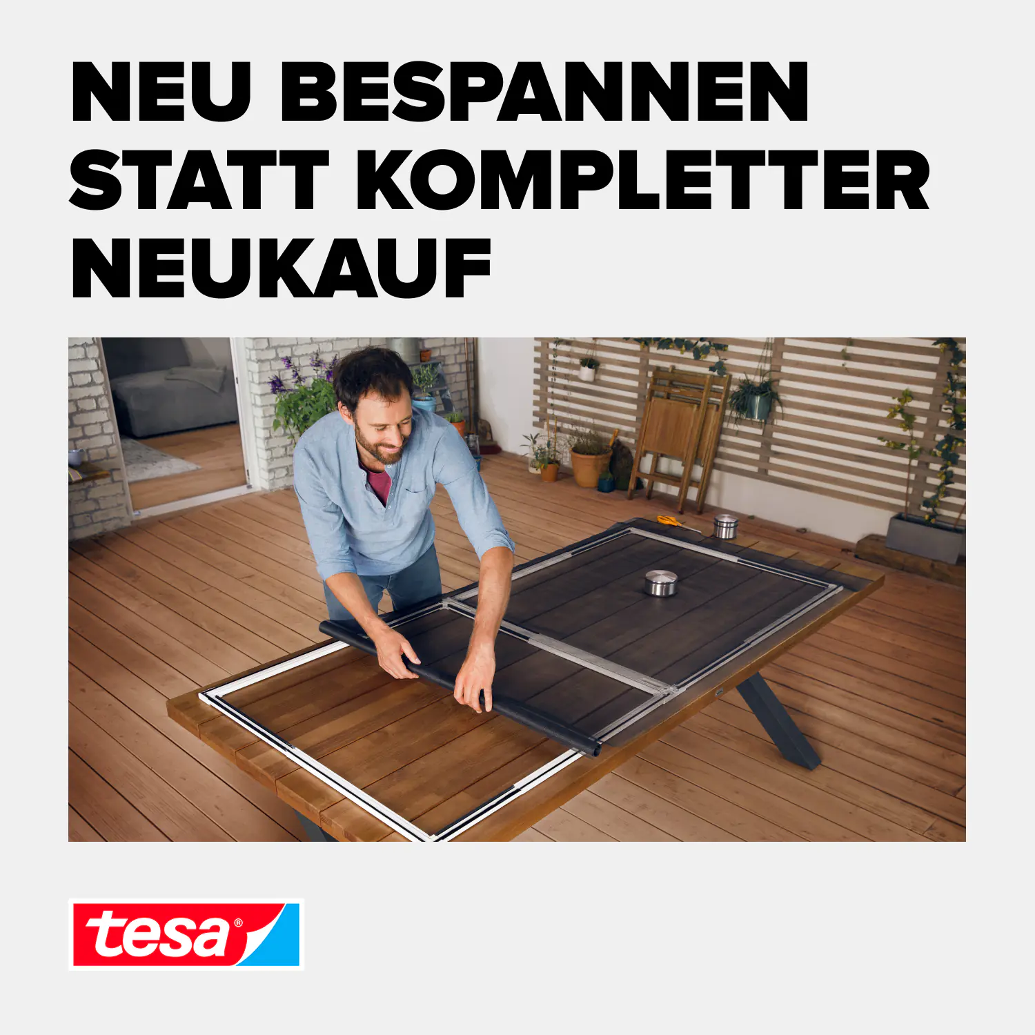 tesa Fliegengitter COMFORT Ersatzrolle 120 x 250 cm - anthrazit