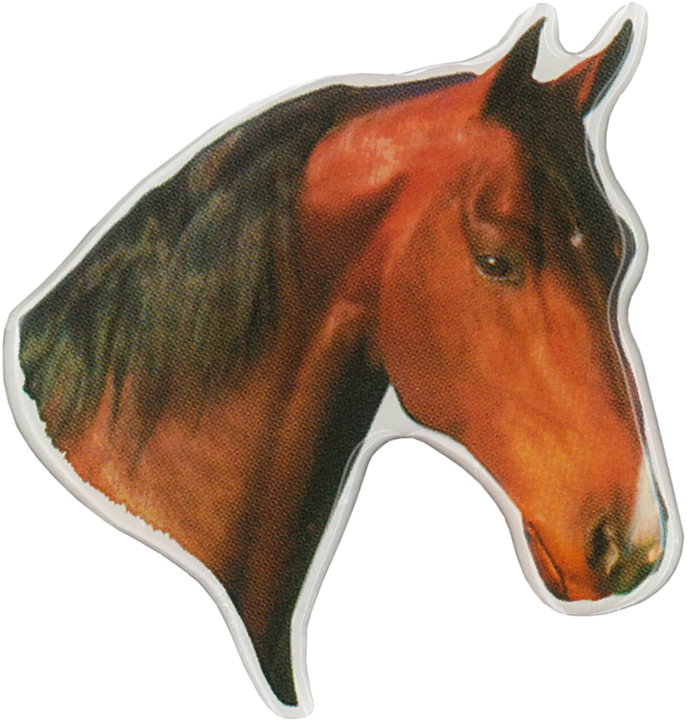 Hermann Schütz Aufkleber Pferd braun Dimension 90x90mm