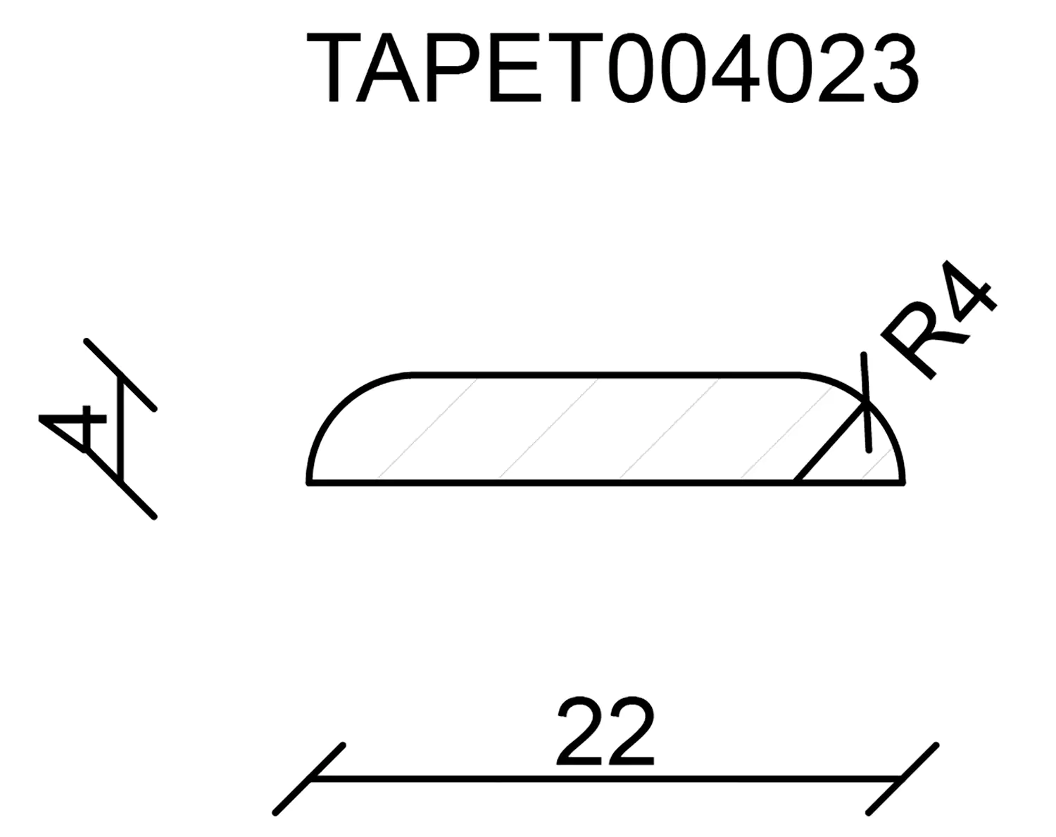 FN Neuhofer Tapetenleiste 2400 x 4 x 23 mm