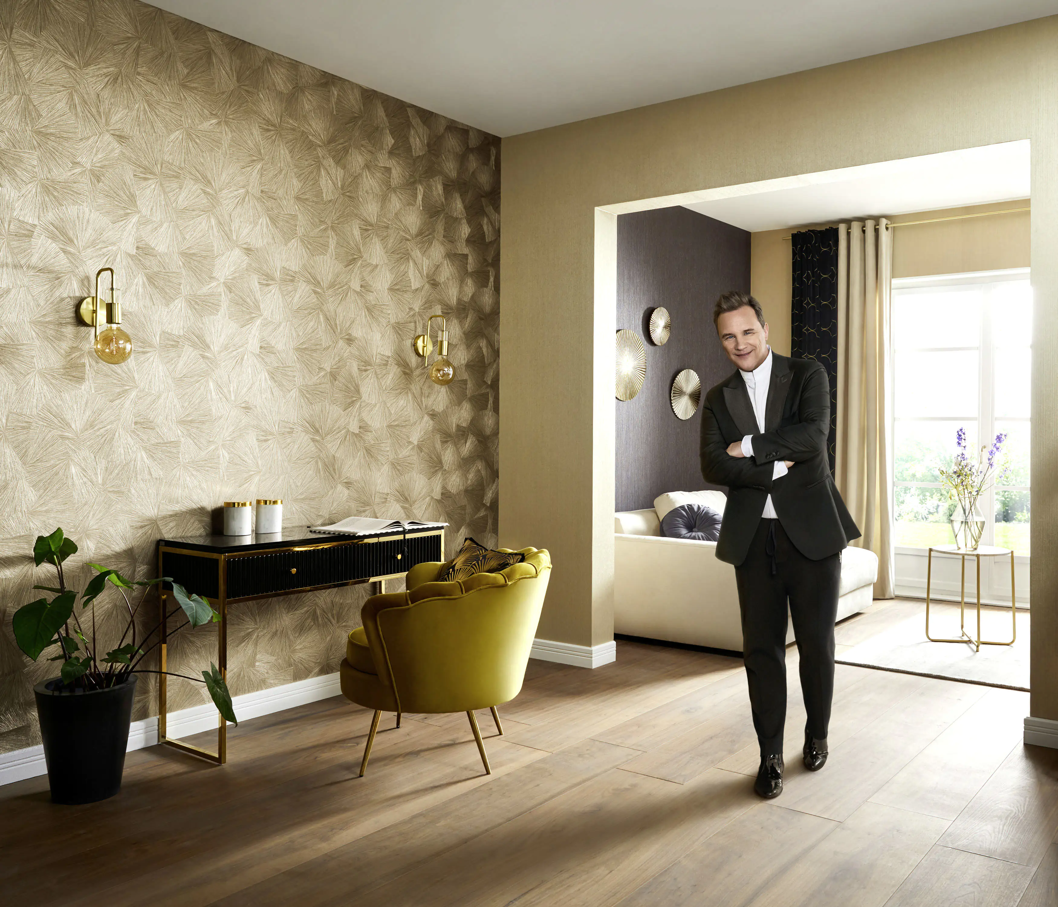 Guido Maria Kretschmer Vliestapete 10219-20 Fashion For Walls 3 Grafisch ocker 10,05 x 0,53