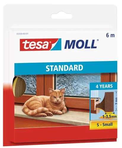 tesa Moll Schaumstoffdichtung Standard 6 m, braun