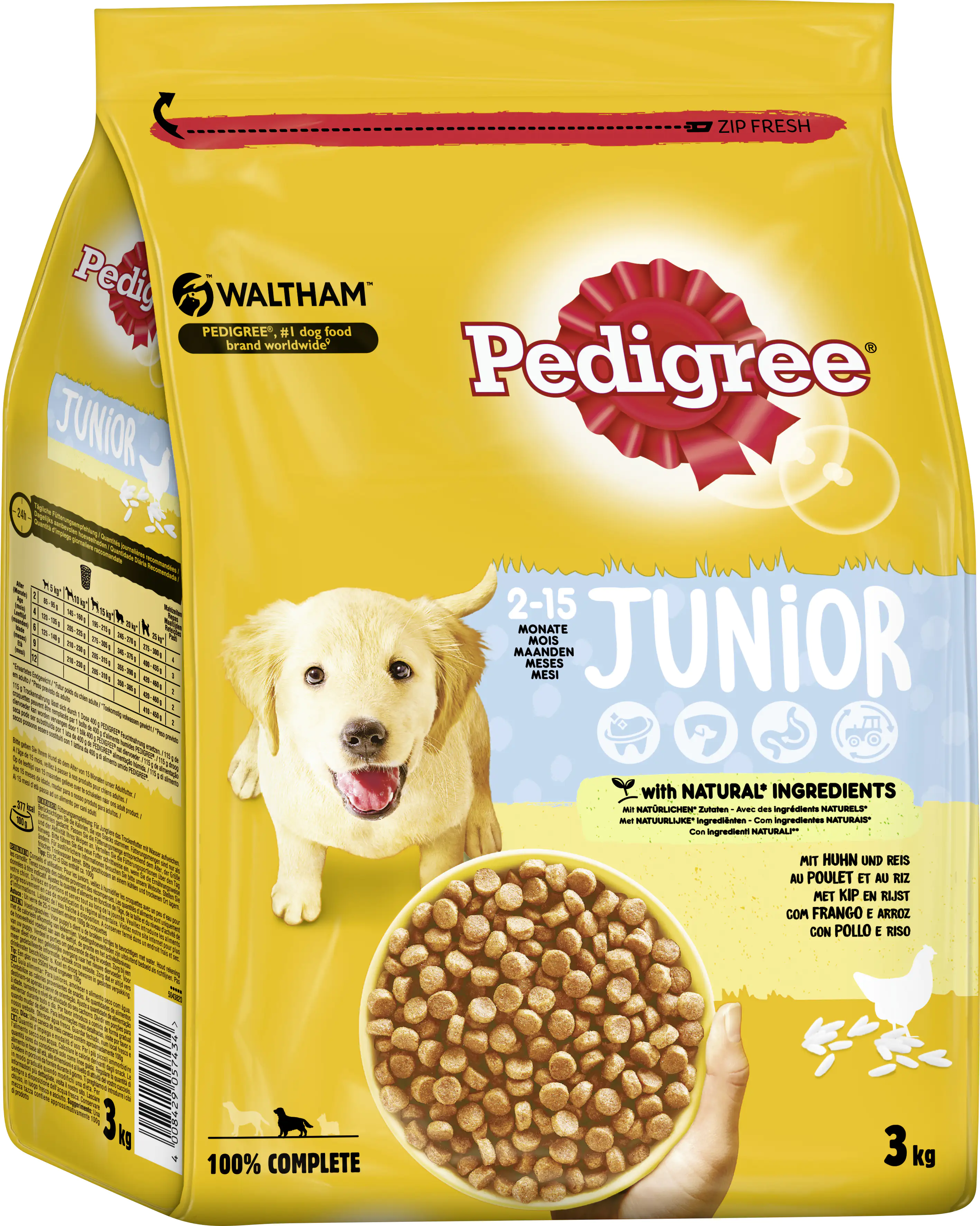 Pedigree Vital Protection Beutel Junior Medium mit Huhn und Reis 3 kg