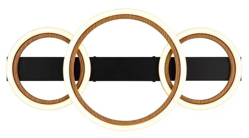 Globo Deckenleuchte Dakari I 58 x 30 cm schwarz warmweiß