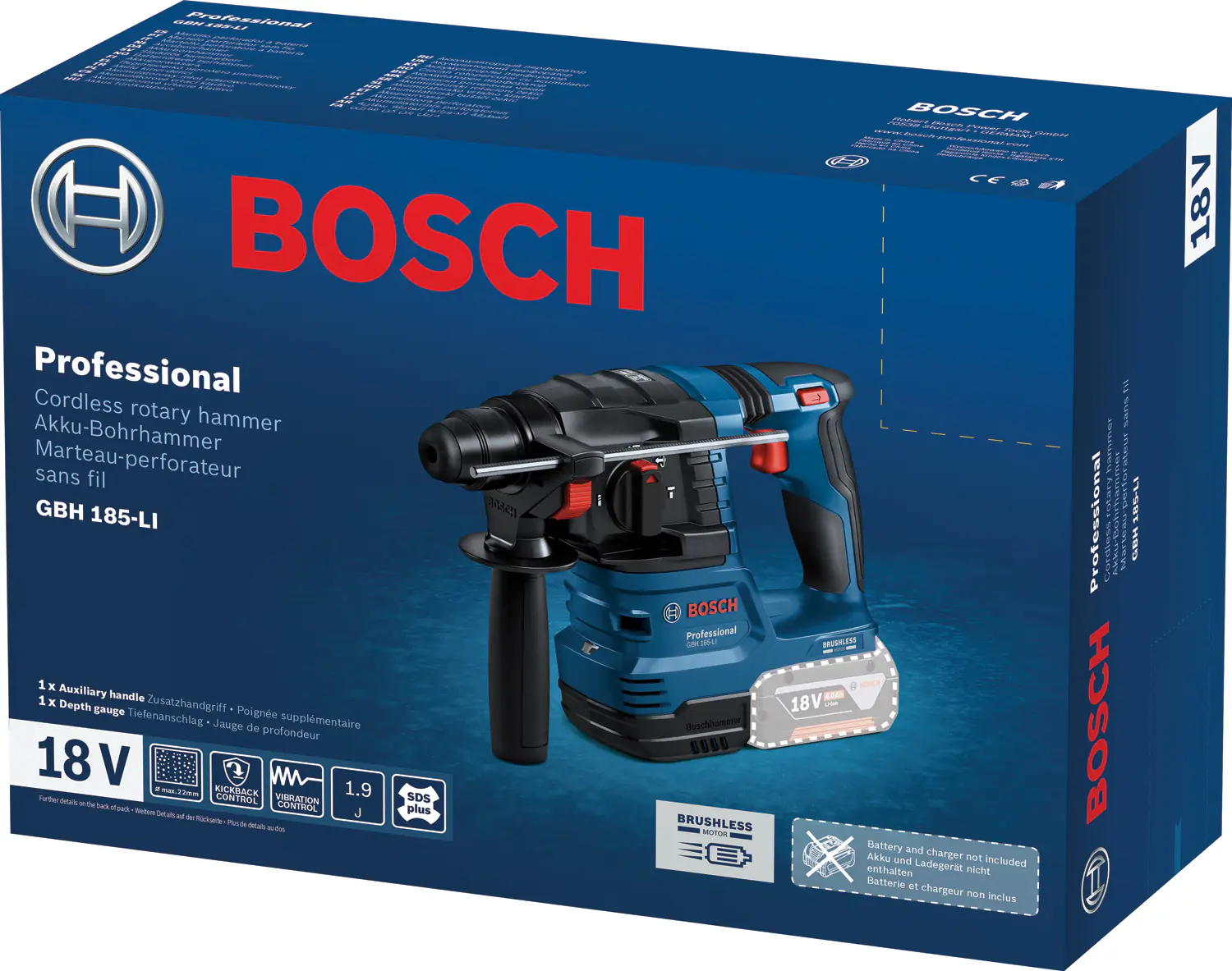 Bosch Professional Akku-Bohrhammer GBH 18V-22 SDS-Plus Solo