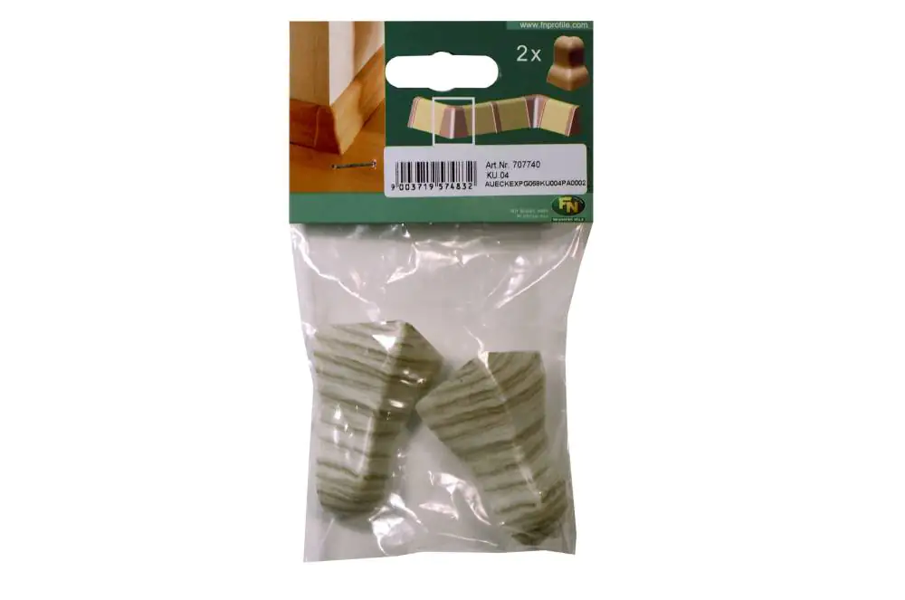 Außeneck für Kunststoffleiste KU.04 perlgrau