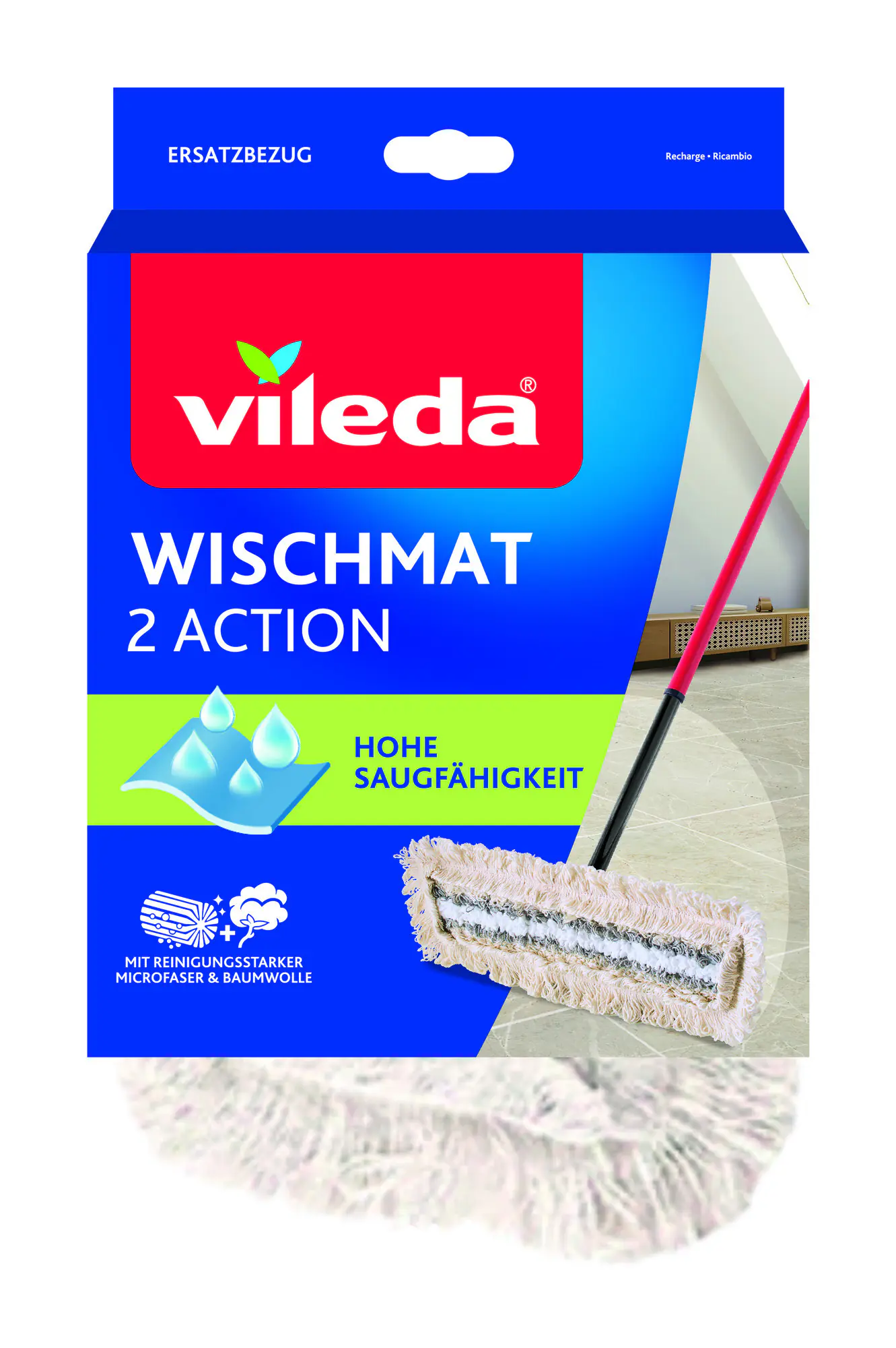 Vileda Ersatzbezug für Bodenwischer WischMat Combi