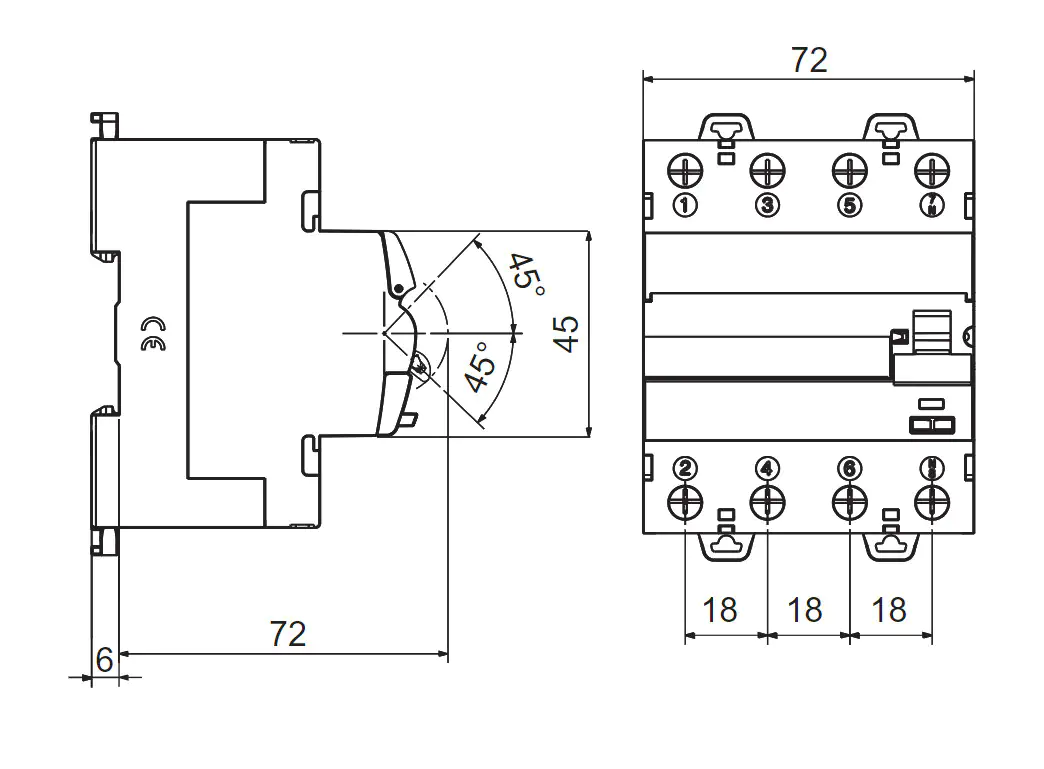 Gewiss FI-Schutzschalter GWD4132 40A, 4-polig, 0,03 A