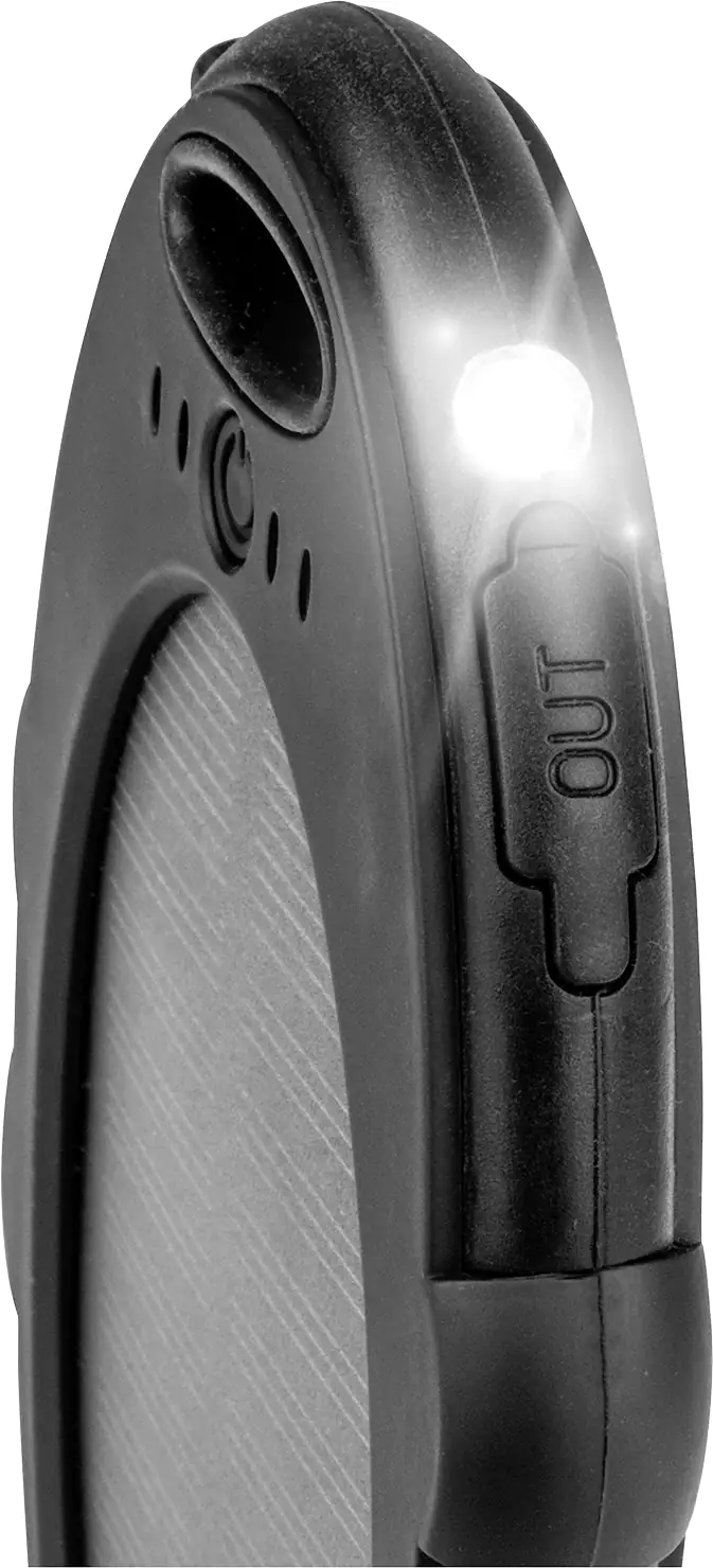 Calima Powerbank mit Solarfunktion 5000mAh mit starkem LED Licht