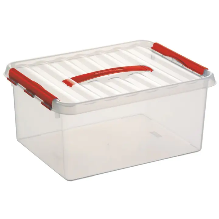 Sunware Aufbewahrungsbox 15L transparent/rot 40 x 30 x 18 cm