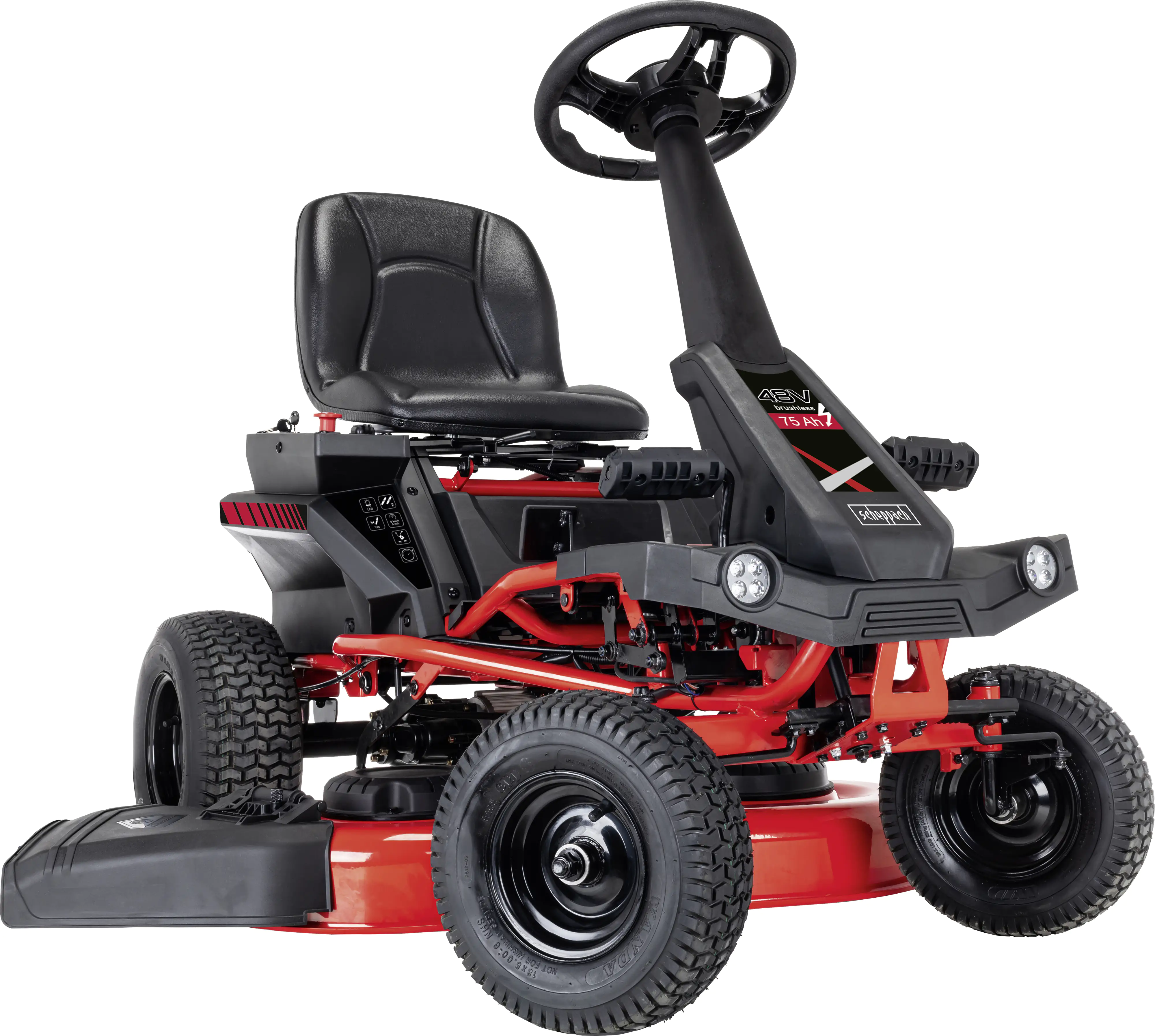 Scheppach Akku Rasentraktor MR920-E, 48 V, 92 cm Schnittbreite Scheppach Akku Rasentraktor MR920-E, 48 V, 92 cm Schnittbreite