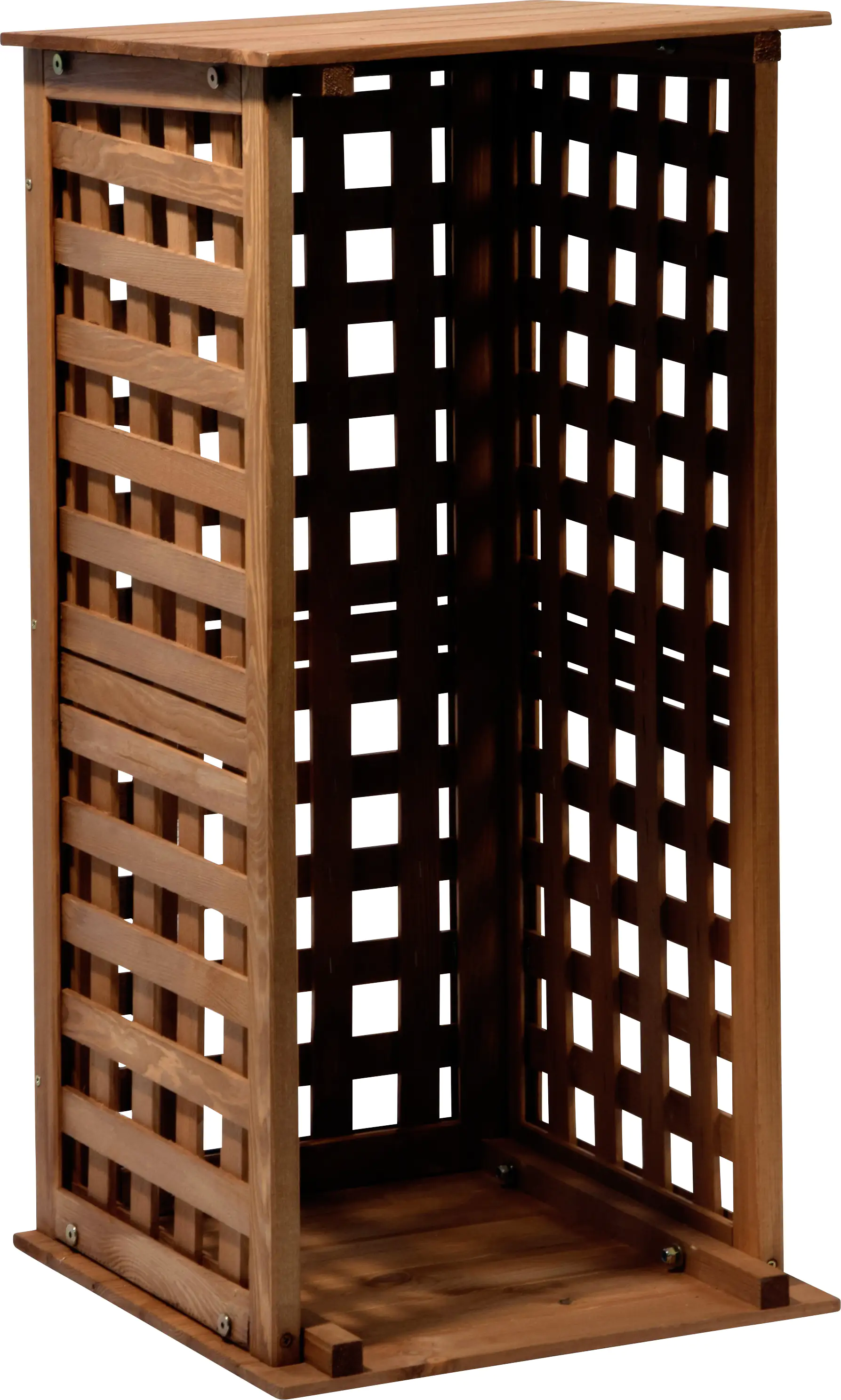 Dobar Kaminholzregal für innen und außen braun 39 x 39 x 85 cm