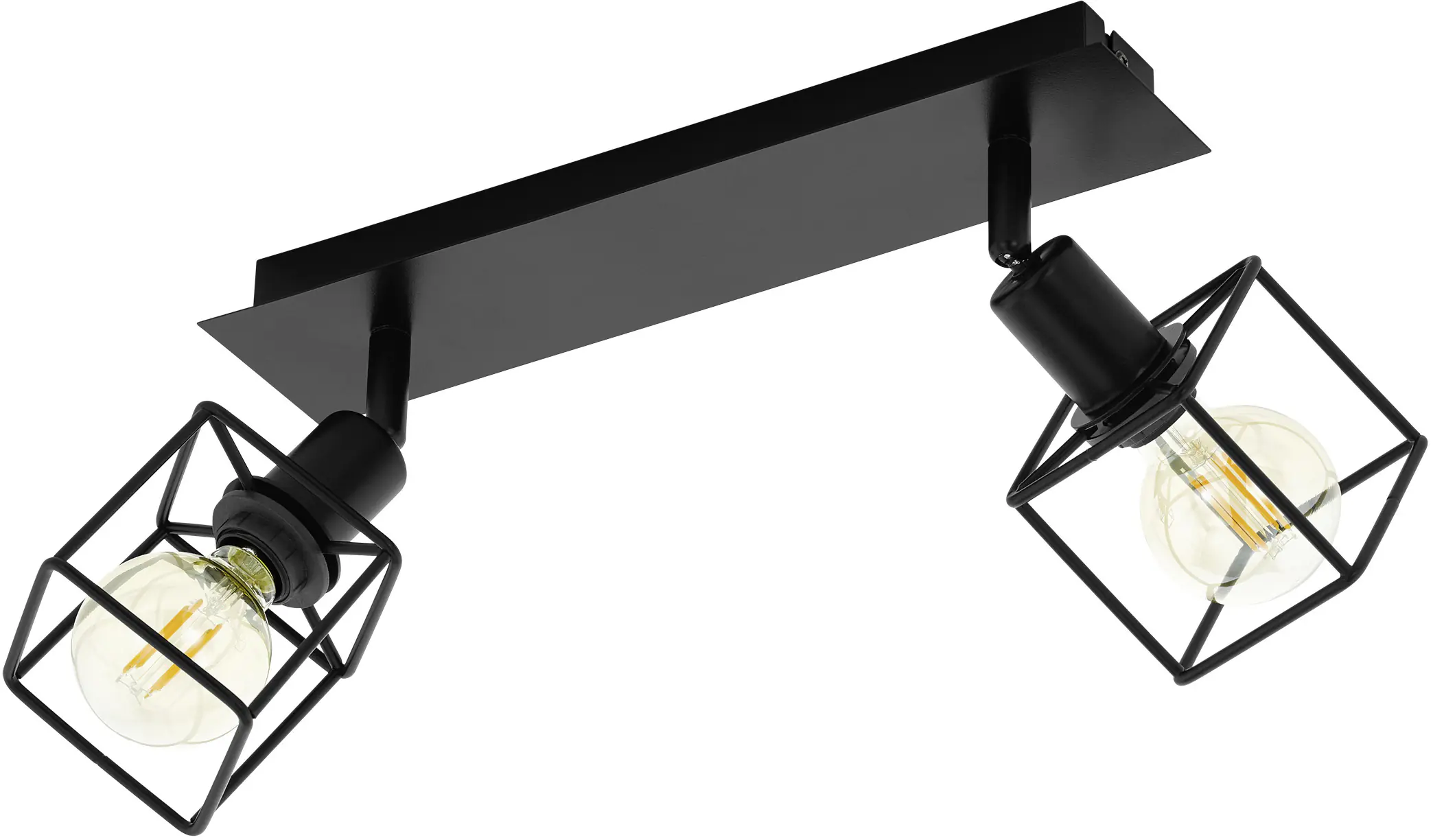 Eglo 2er Spot Eldrick schwarz 32 x 7 cm E14