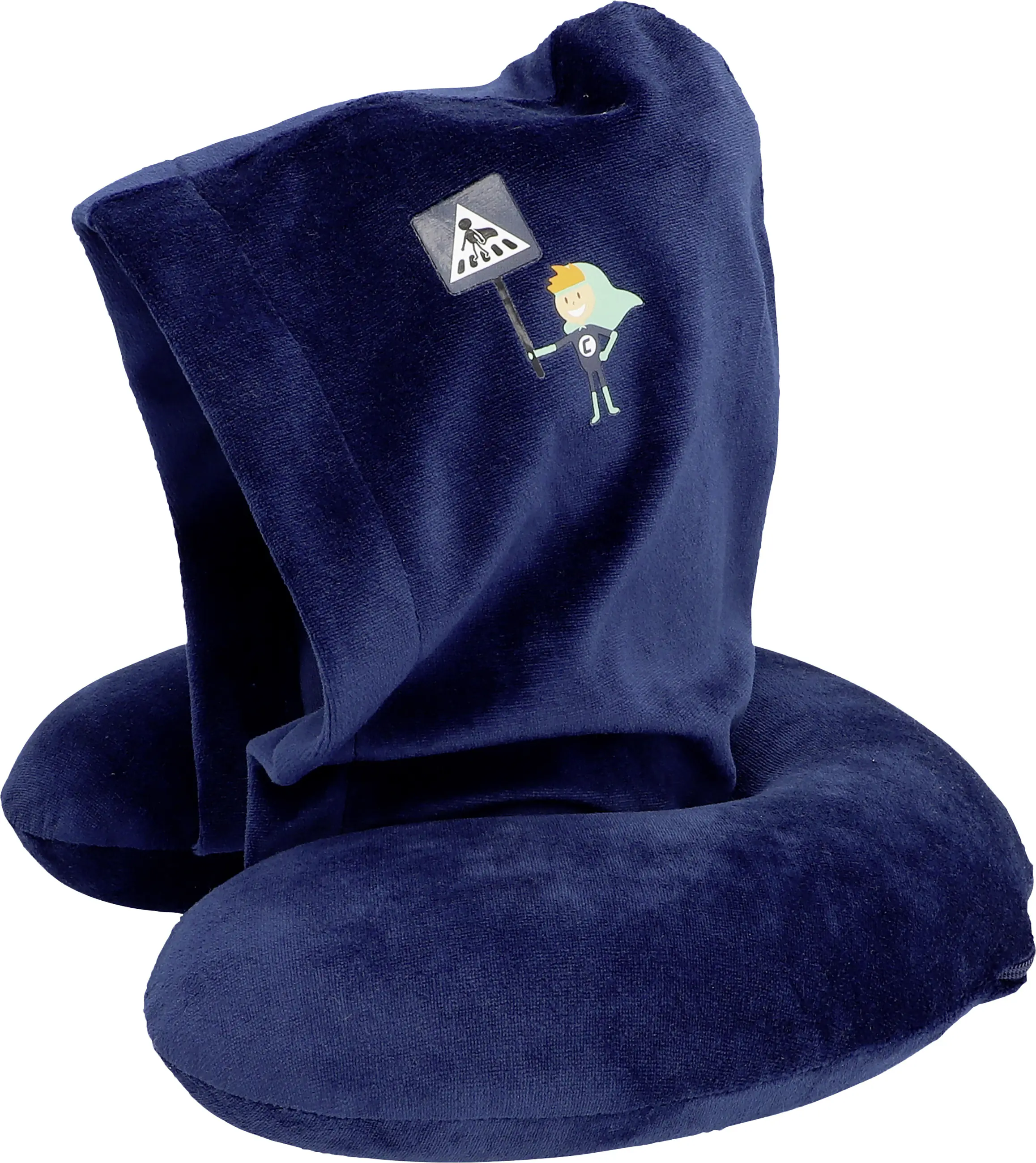 Cartrend Kids Nackenkissen mit Kapuze blau Cartrend Kids Nackenkissen mit Kapuze blau