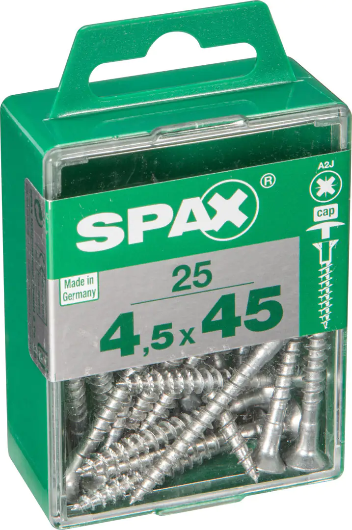 Spax Universalschrauben 4.5 x 45 mm PZ 2 - 25 Stk.