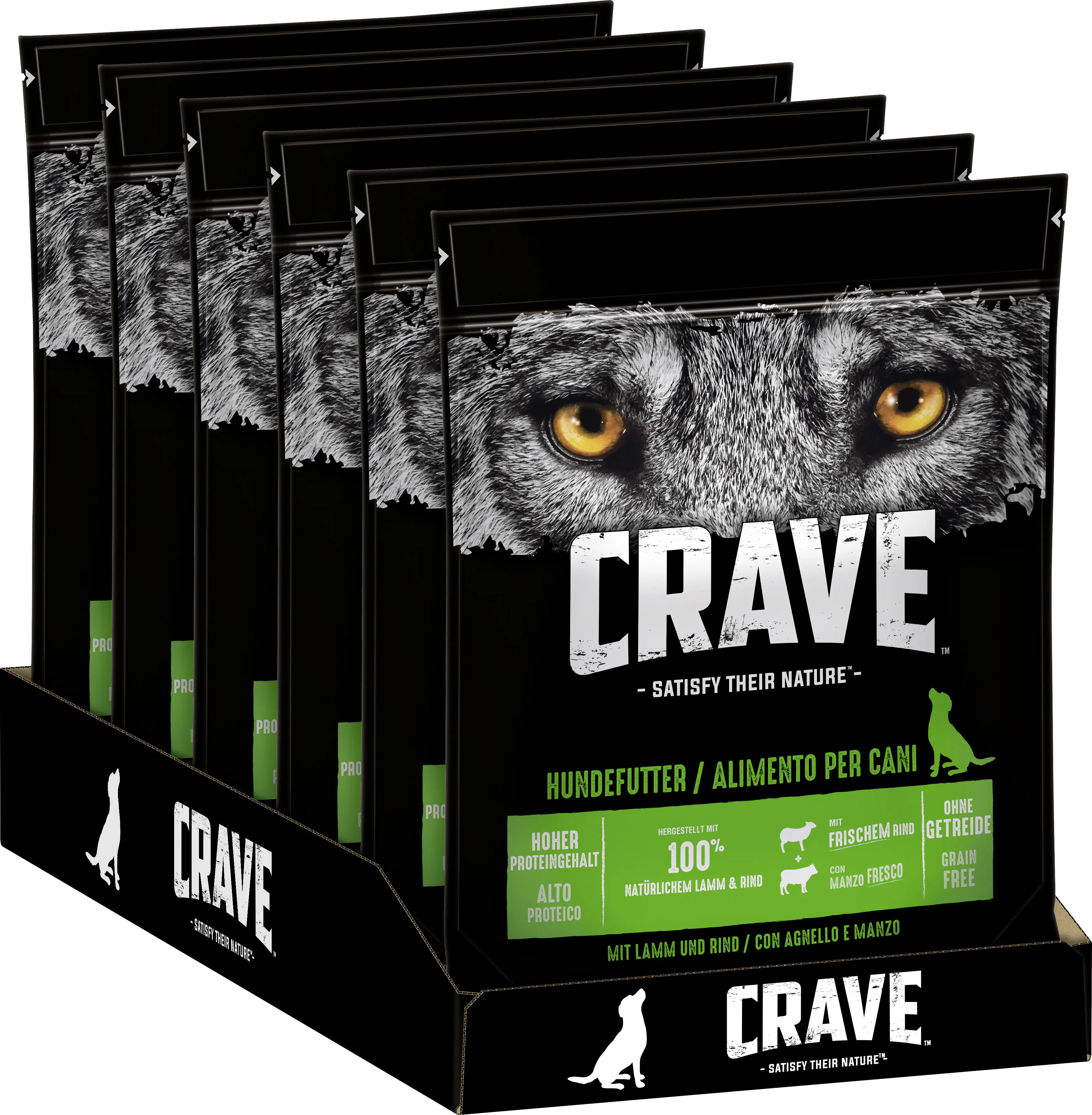 Crave Adult mit Lamm und Rind Hundefutter 1 kg