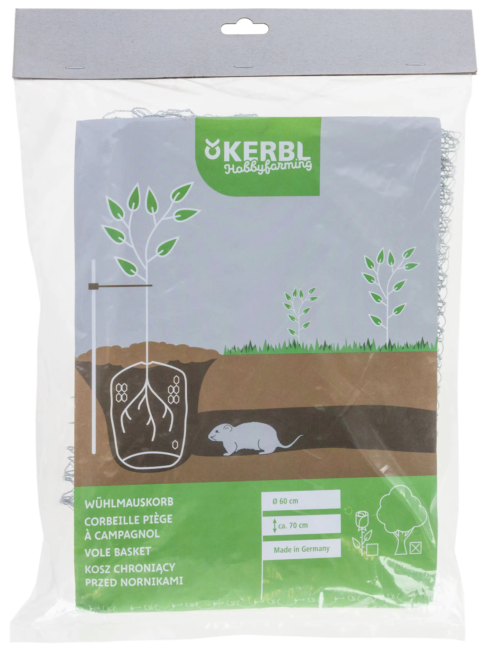 Kerbl Wühlmauskorb groß 60 cm verzinkt