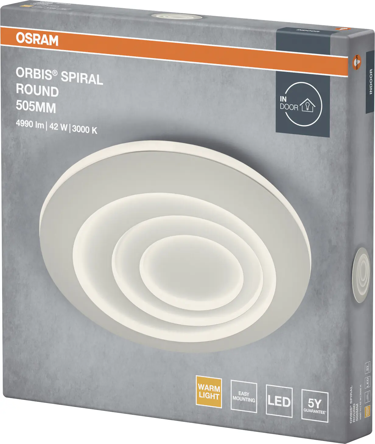 Osram LED Deckenleuchte Orbis Spiral Round weiß Ø 51 cm 42 W 