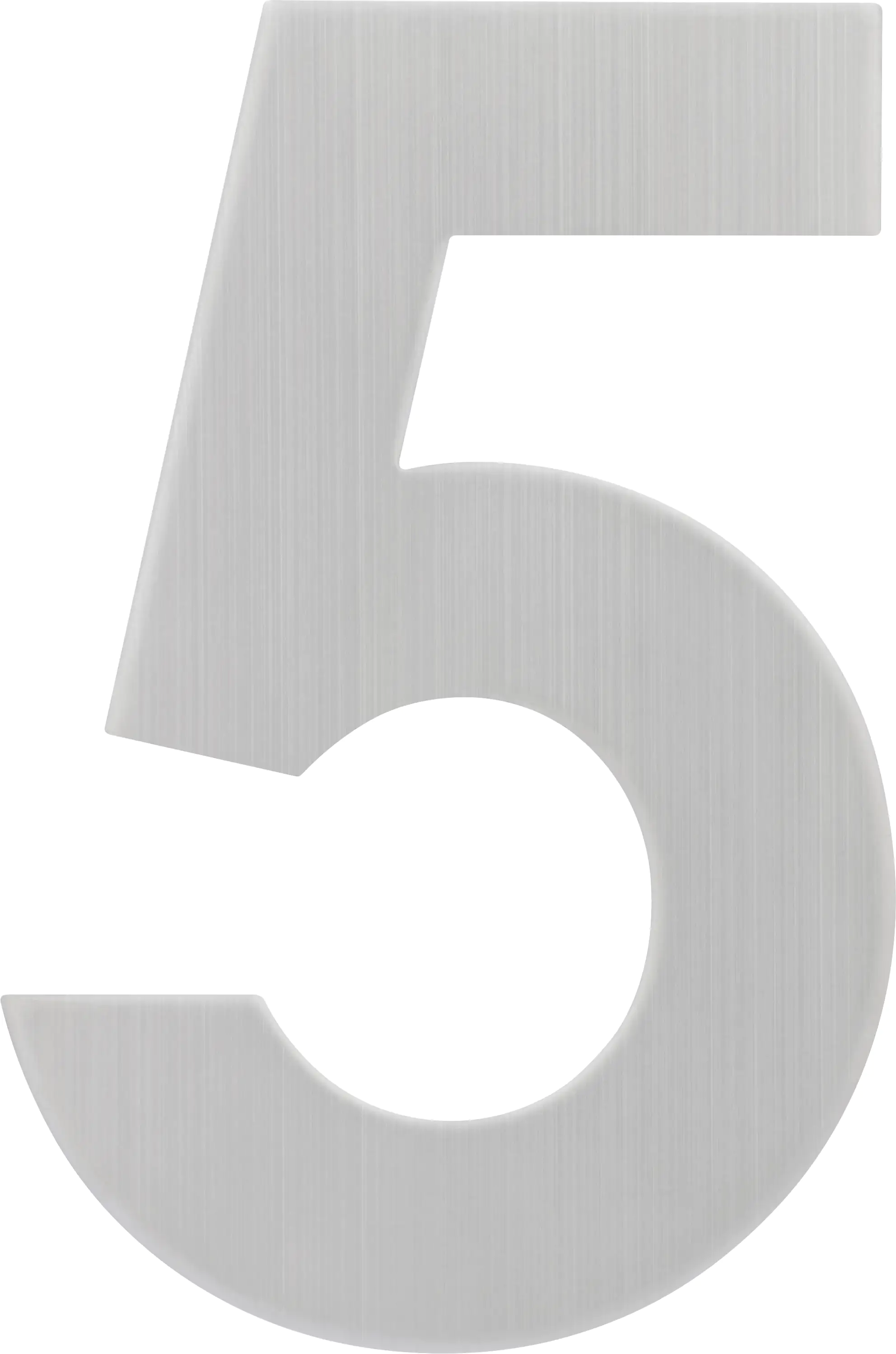 Alpertec Hausnummer 5 Edelstahl