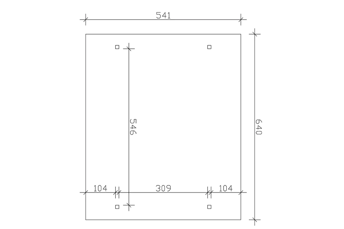 SKAN HOLZ Carport Odenwald 640 x 541 cm, lasiert in Weiß