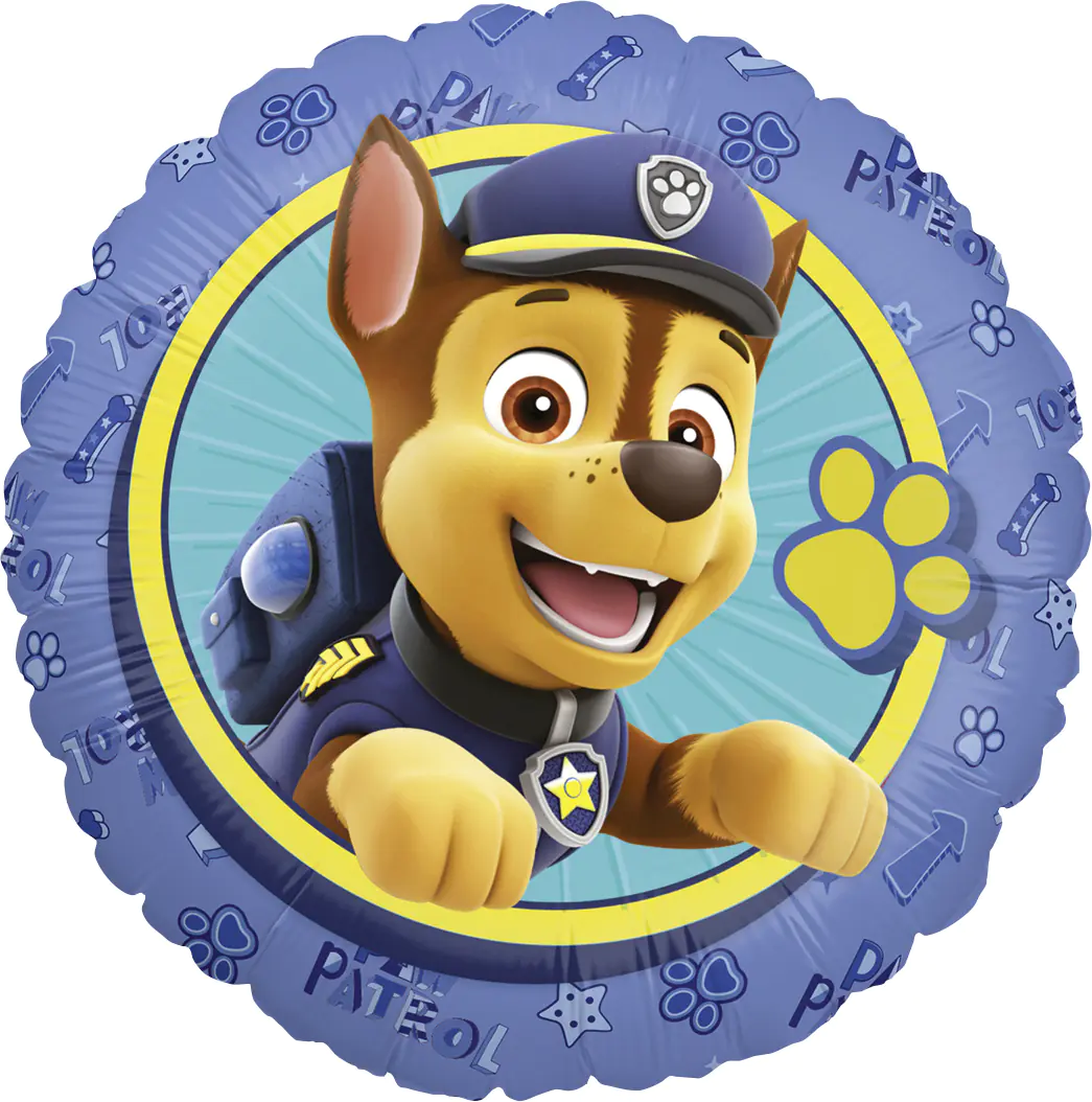 Folienballon Paw Patrol Chase Ø 45 cm Folienballon Paw Patrol Chase Ø 45 cm