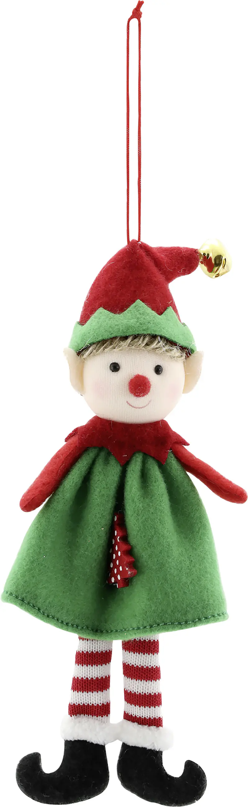 Weihnachtsanhänger Elfenjunge 19 cm grün rot 1 Stück