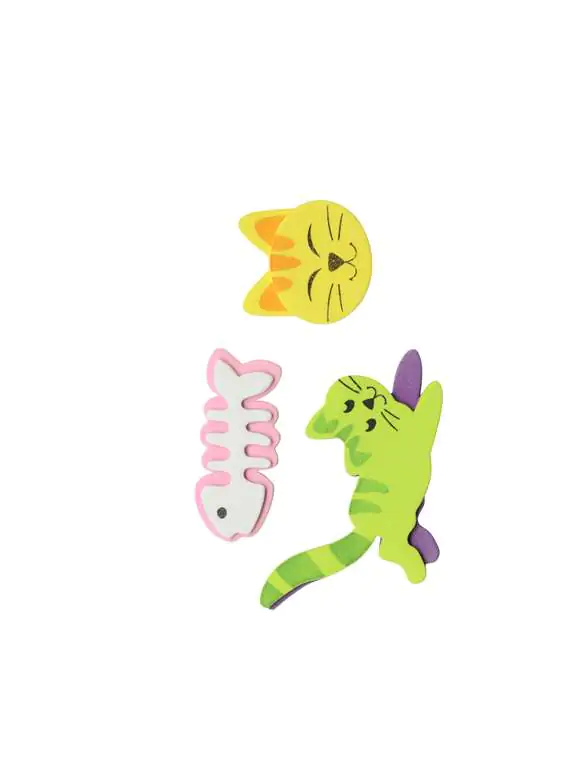 Glorex Moosgummi Sticker Katzen 18 Stück