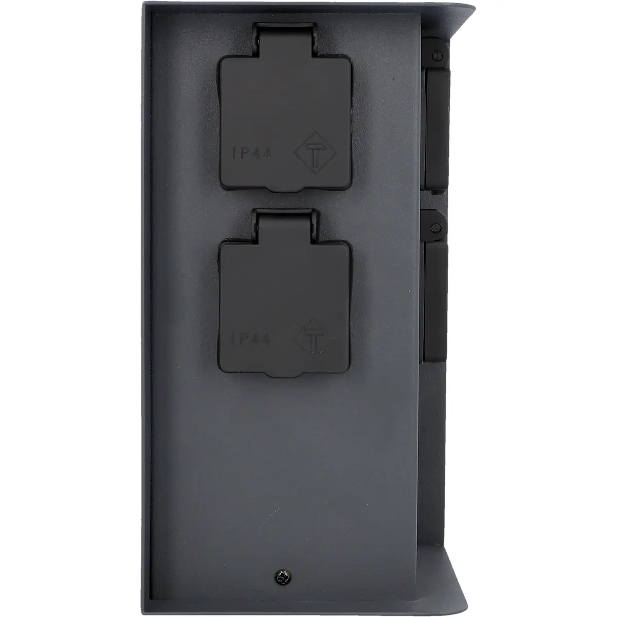 Unitec Gartensäule mit 4 Schutzkontakt-Steckdosen schwarz