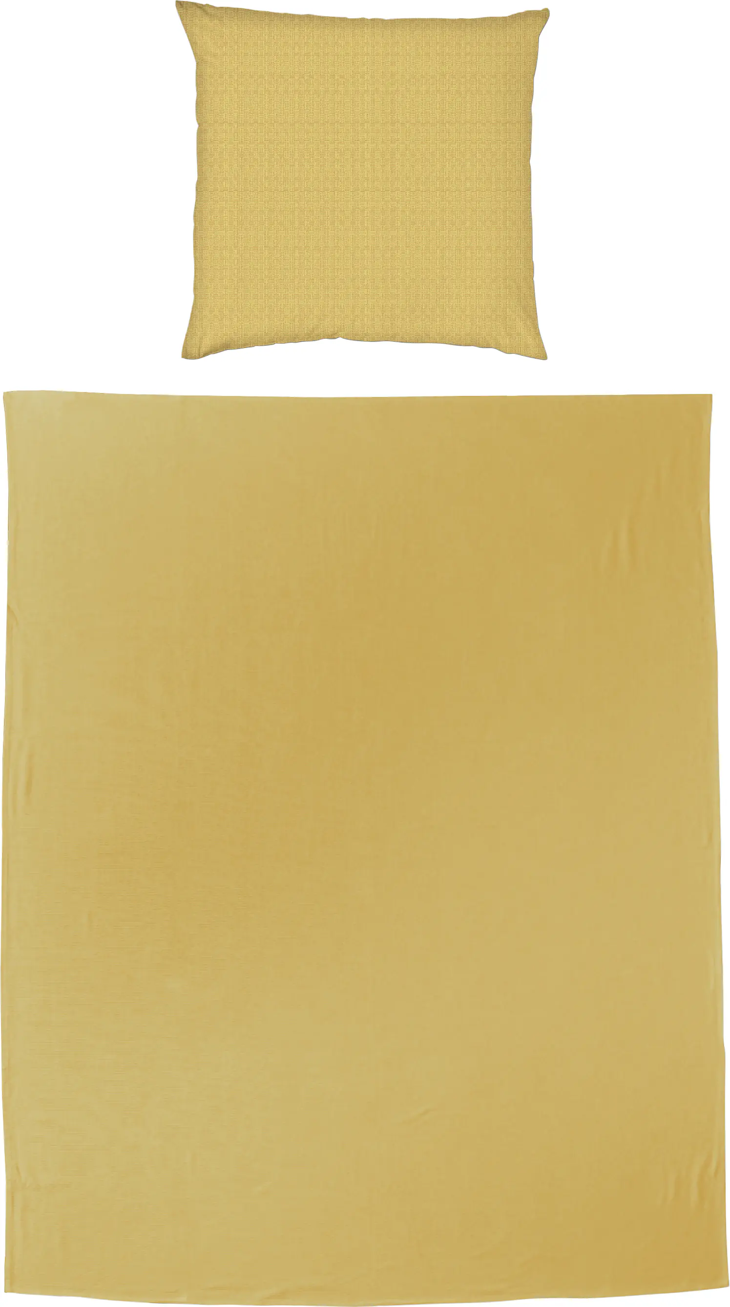 Vario Summer-Set Baumwolldecke mit Renforce-Kissen senf 150 x 200 cm