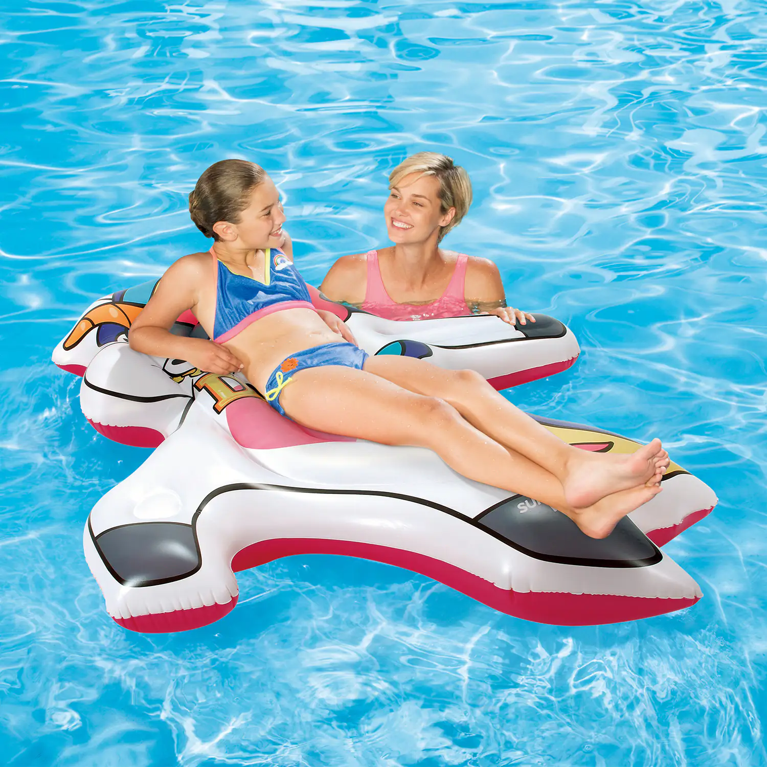 4895215113876_2 Summer Waves Luftmatratze Einhorn 1,55 x 1,32 m