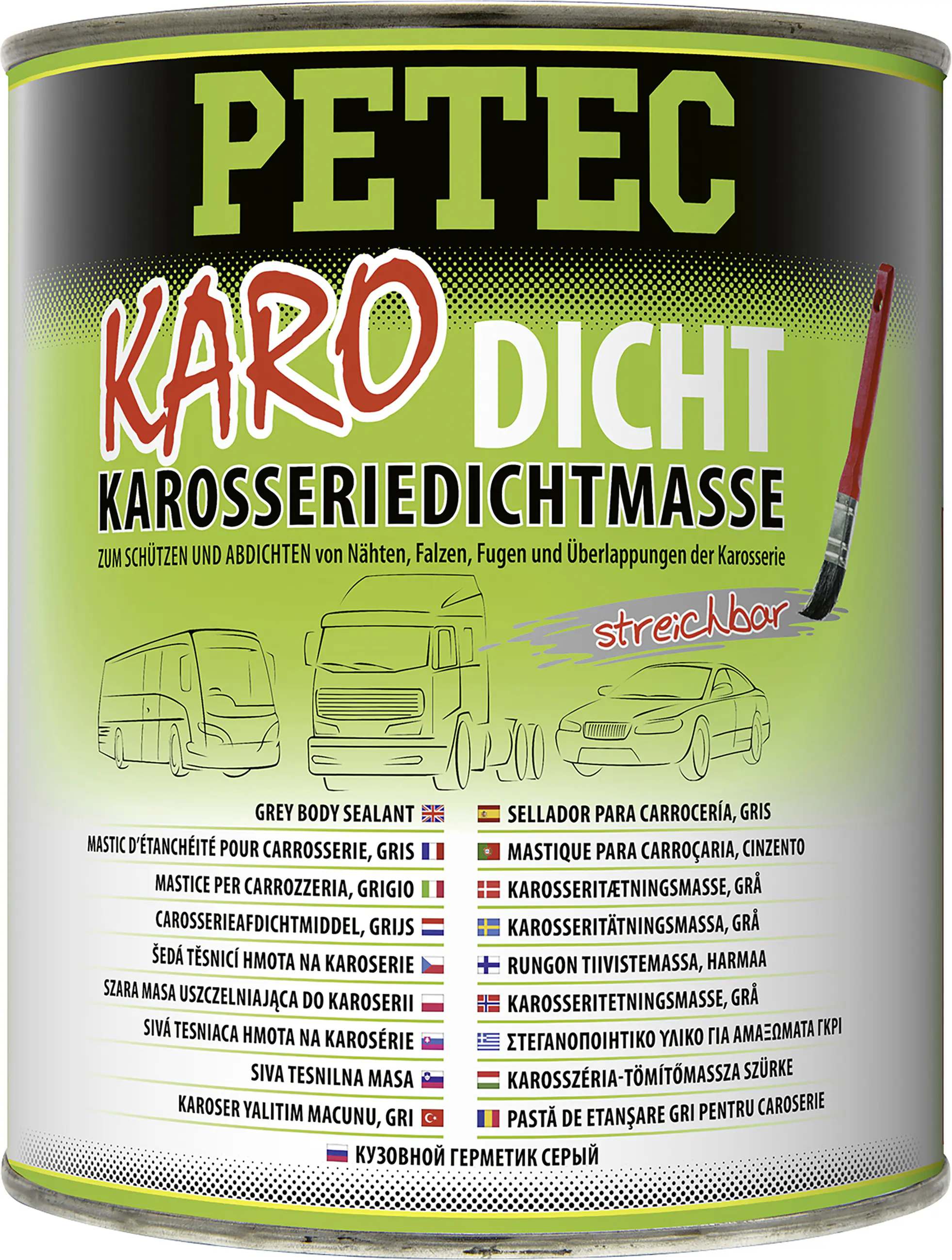 Petec Karo-Dicht Pinseldose 1 L