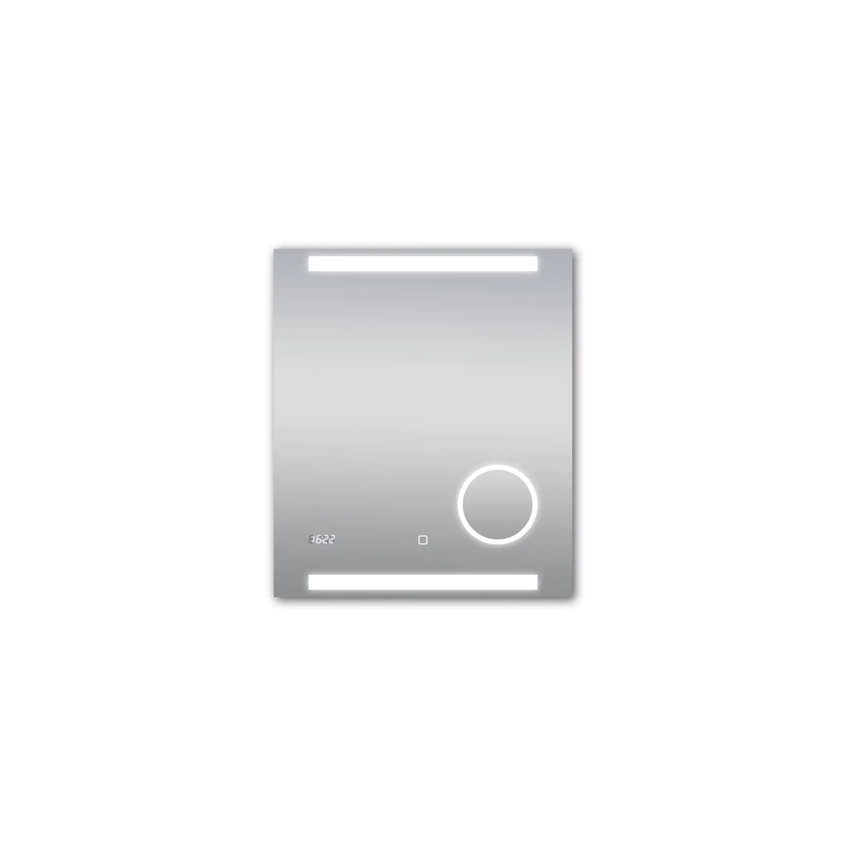 DSK LED Lichtspiegel Silver Rey 60x70 cm