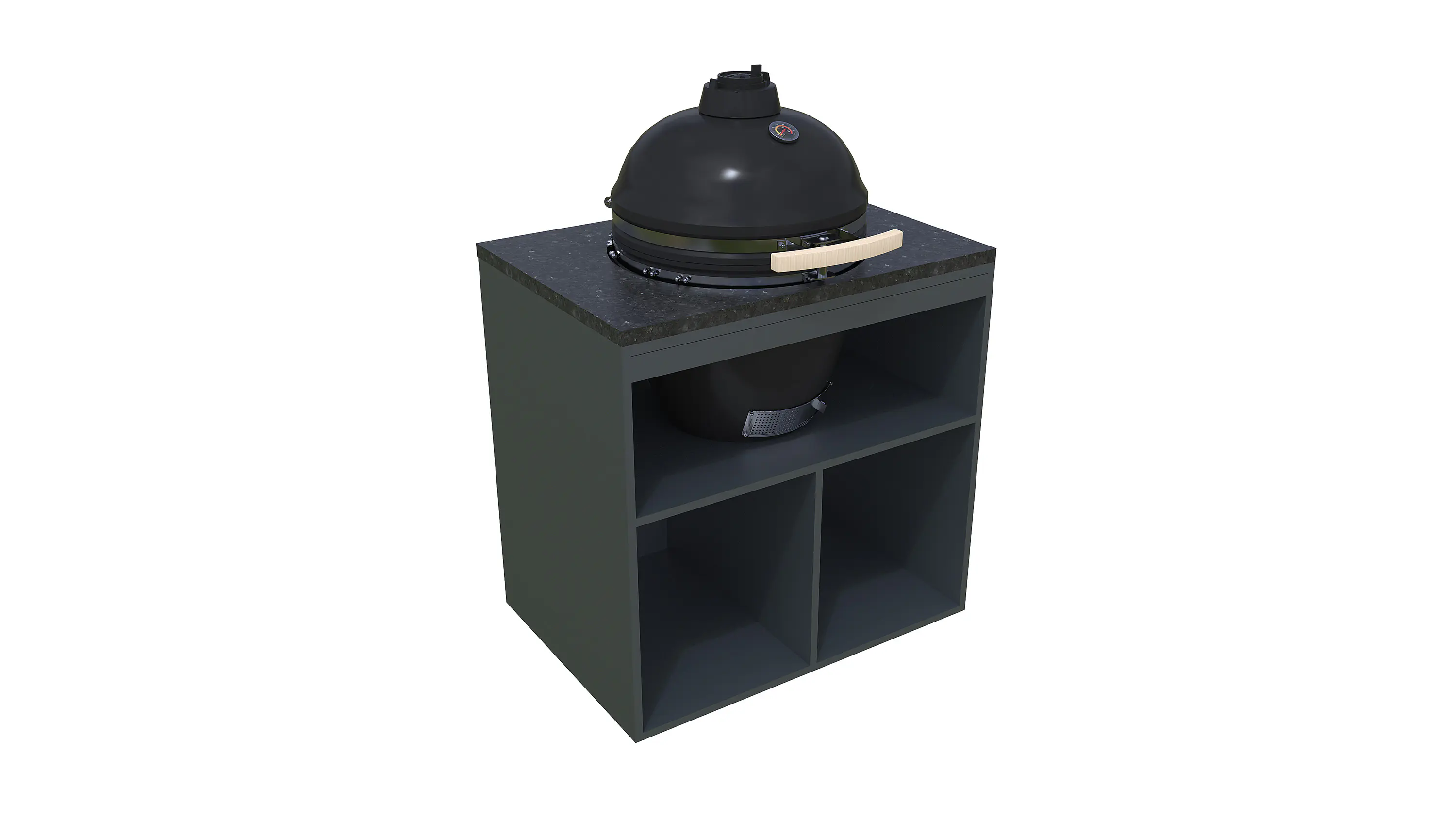 Bellano Living Element für Outdoorküchen inkl. Kamado Grill anthrazit granit