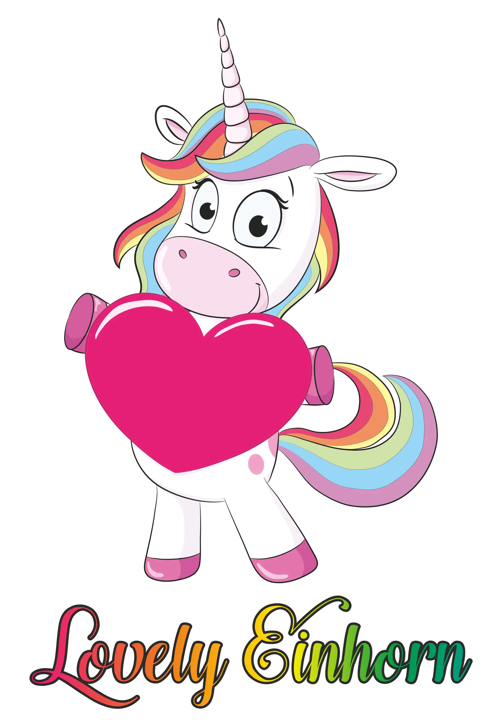 Hermann Schütz Aufkleber Einhorn Lovely 150x115mm