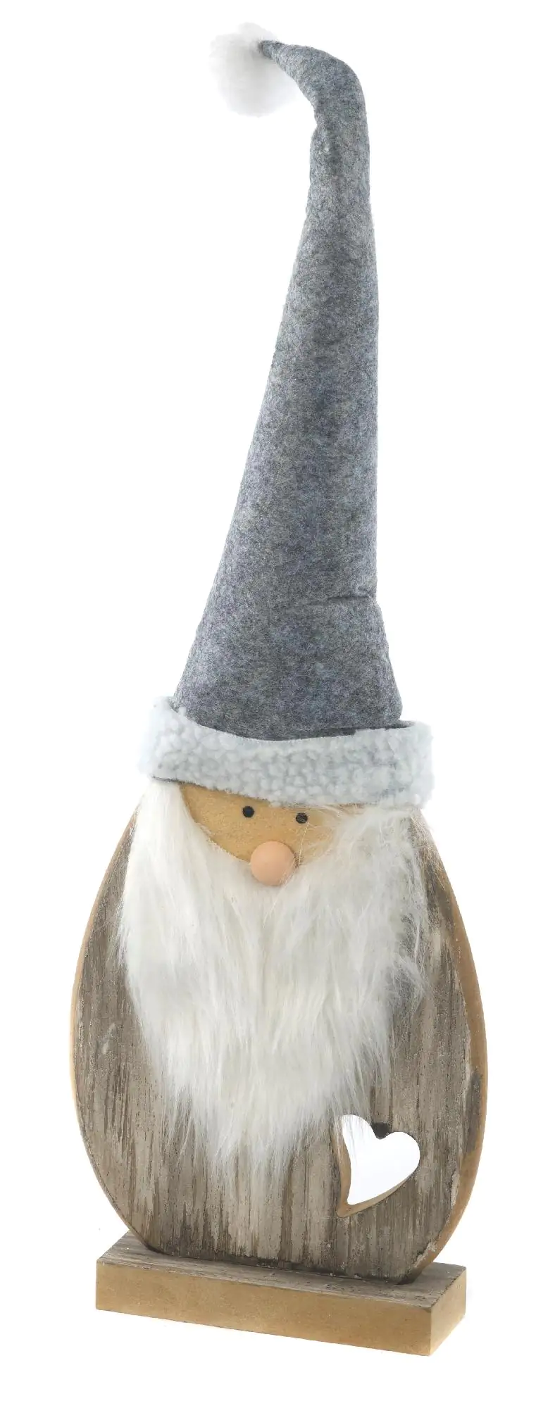 TrendLine Dekofigur Nikolaus 46 x 17 cm grau-weiß TrendLine Dekofigur Nikolaus 46 x 17 cm grau-weiß